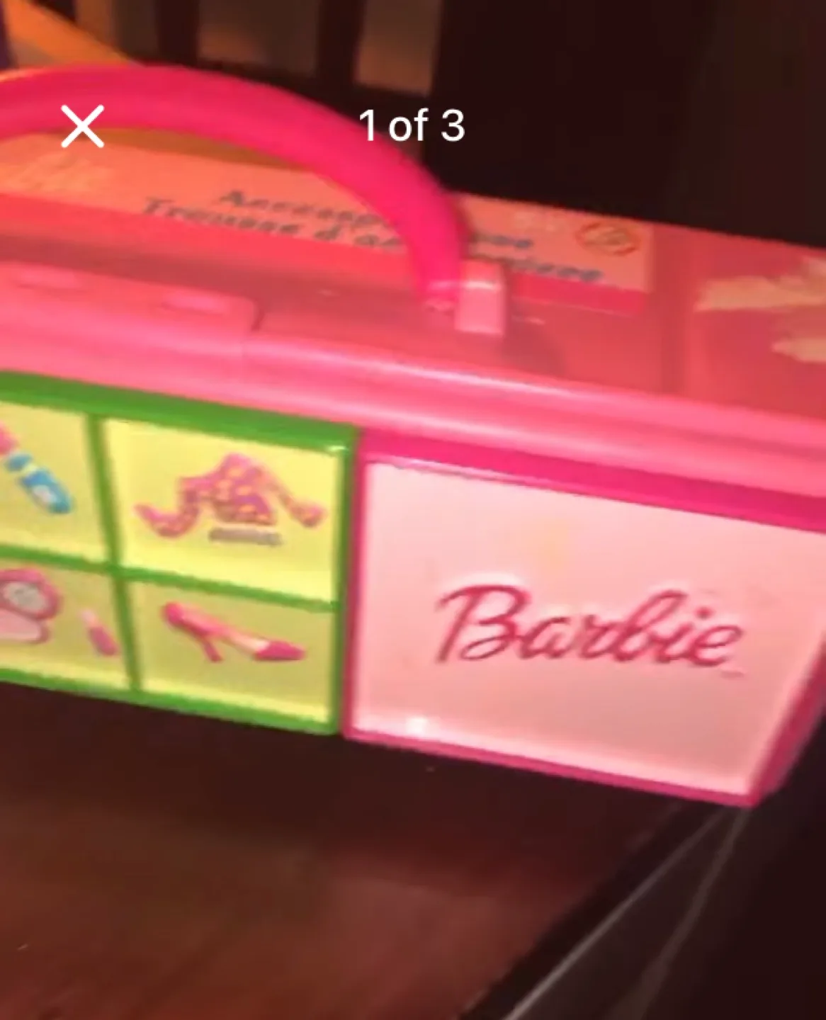 Vintage 1999 Barbie Pink Accessory Carrying Case image indicator(3)