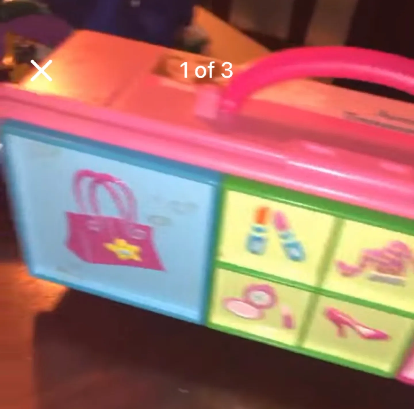 Vintage 1999 Barbie Pink Accessory Carrying Case image indicator(4)