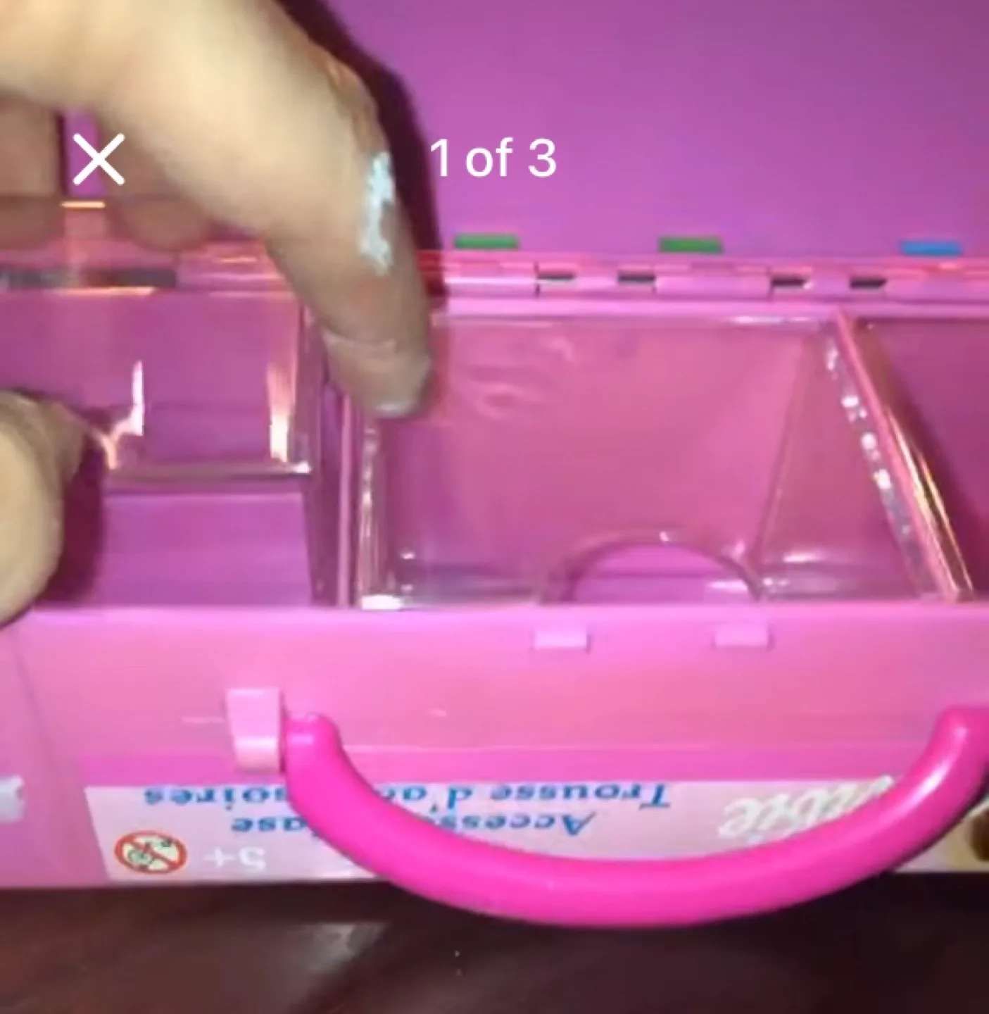 Vintage 1999 Barbie Pink Accessory Carrying Case image indicator(5)