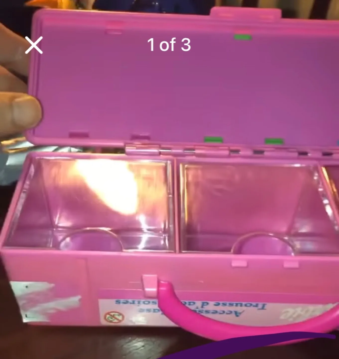 Vintage 1999 Barbie Pink Accessory Carrying Case image indicator(6)