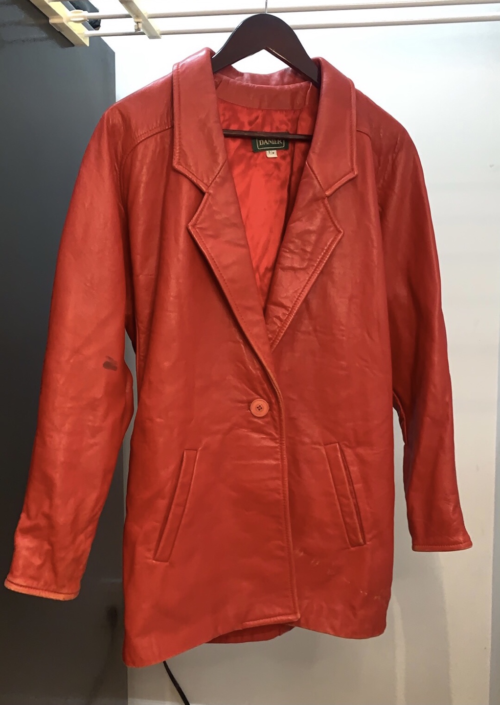Vintage Red Leather Jacket