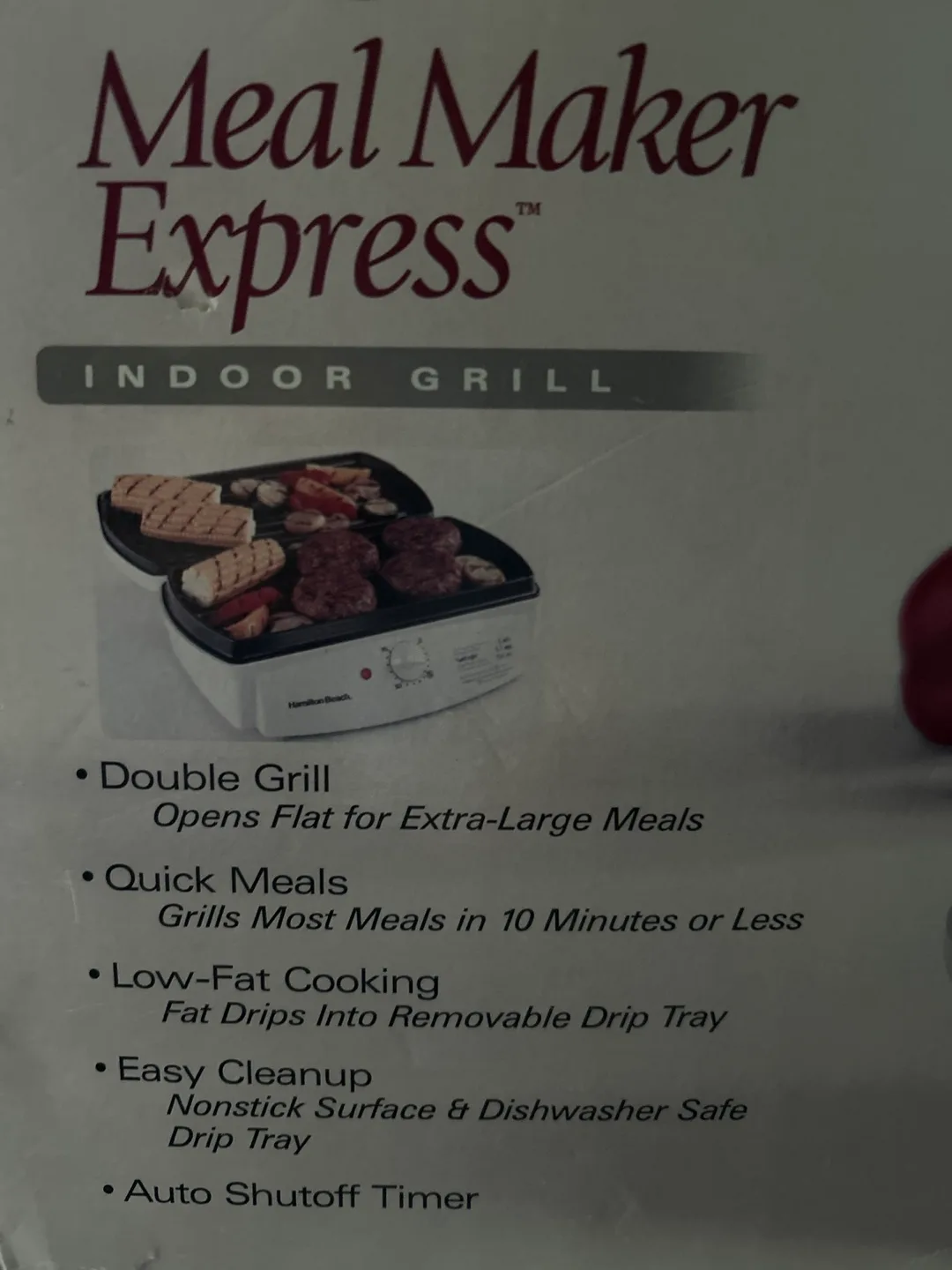 NEW Hamilton Beach Meal Maker Express Indoor Grill image indicator(4)