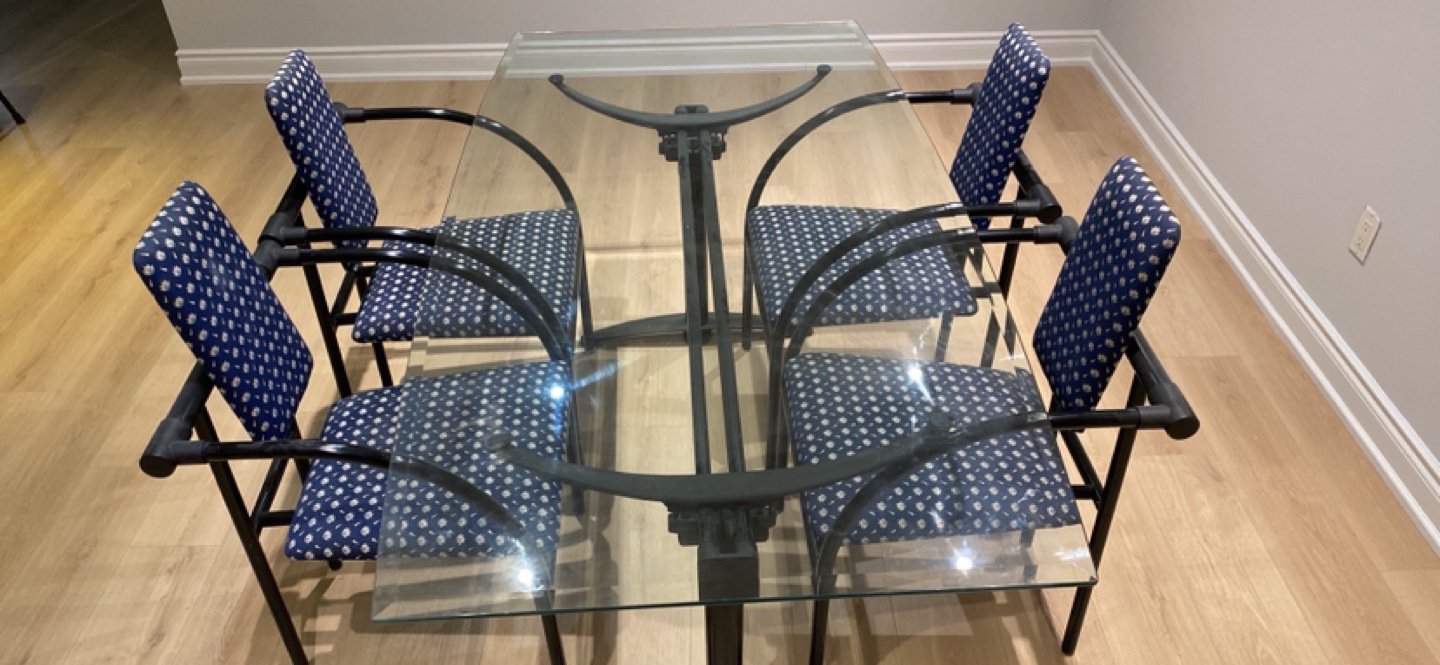 Glass Top Dining Table and Four Chairs - photo 3