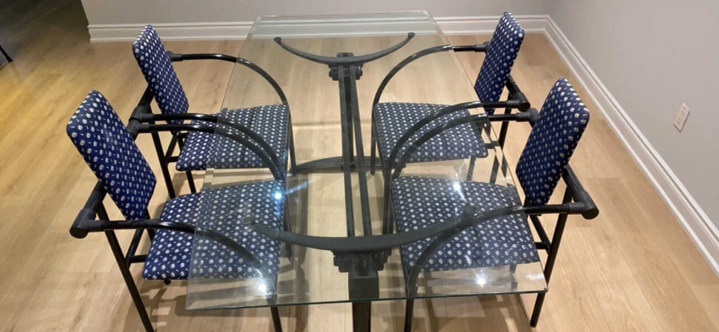 Glass Top Dining Table and Four Chairs image indicator(3)