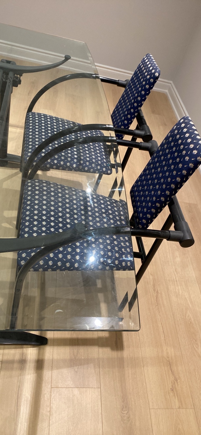 Glass Top Dining Table and Four Chairs - photo 2