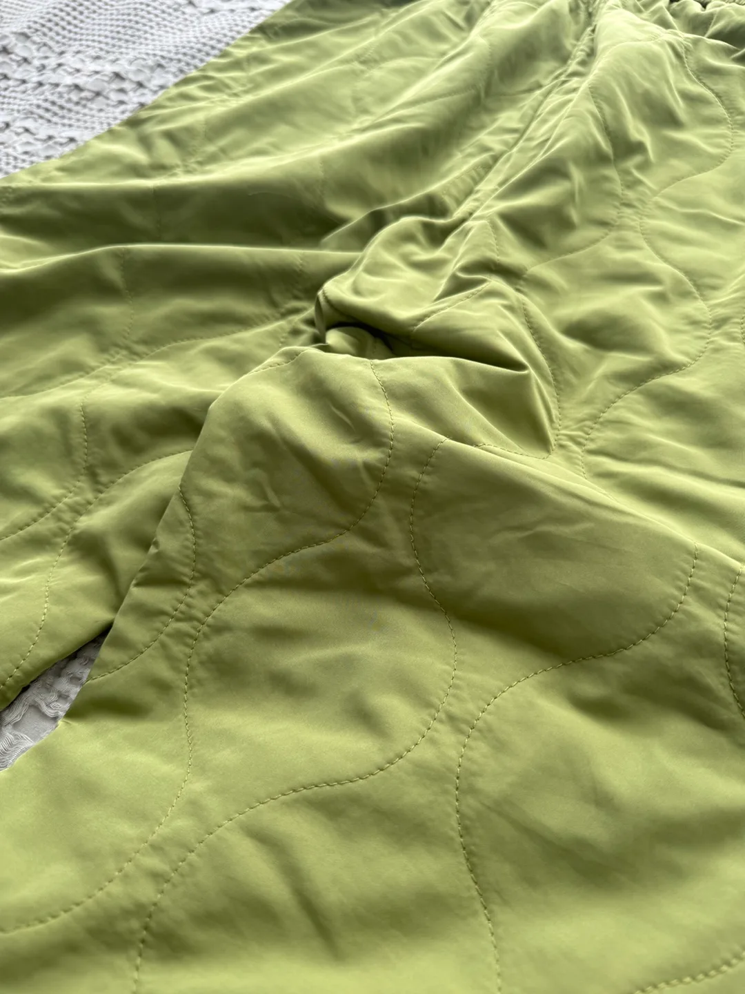 Unisex Olive Green Quilted Pants image indicator(4)