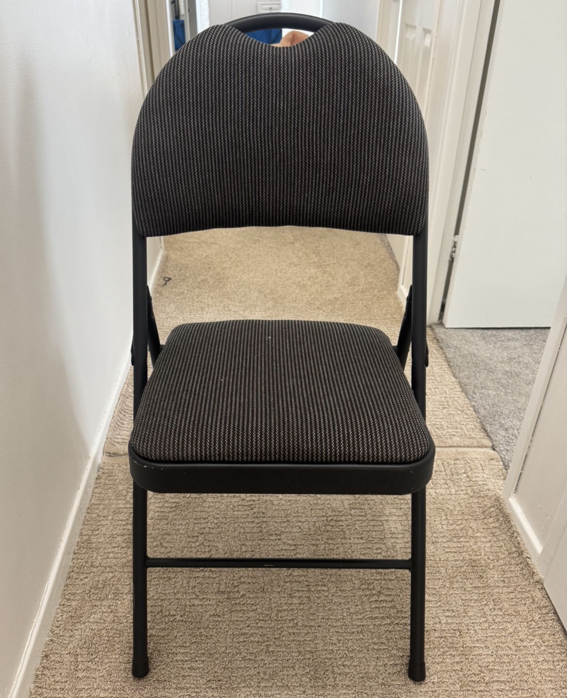 Folding Chair - Black and Gray Fabric - photo 2
