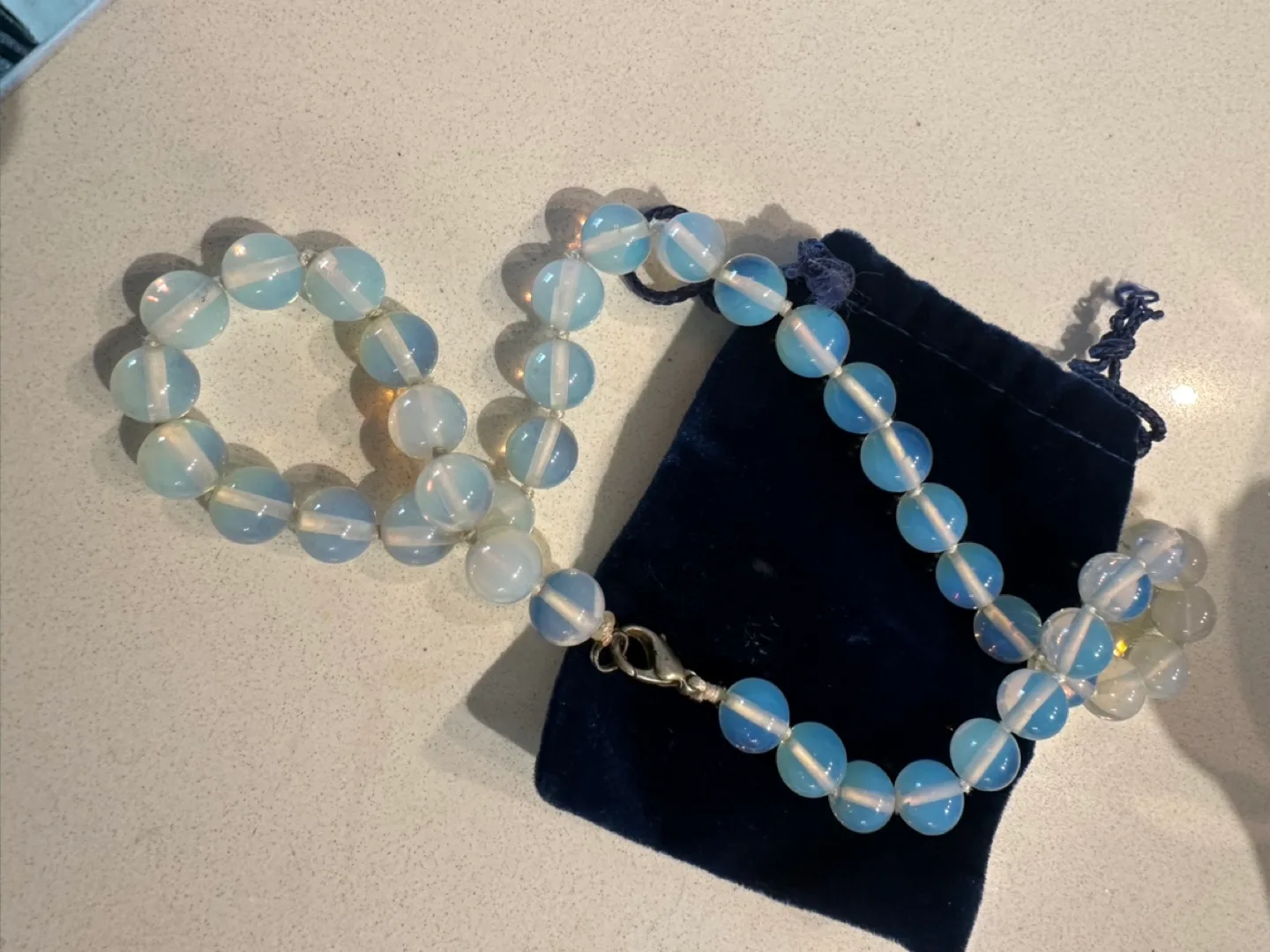 Opal Bead Necklace and Bracelet Set image indicator(2)