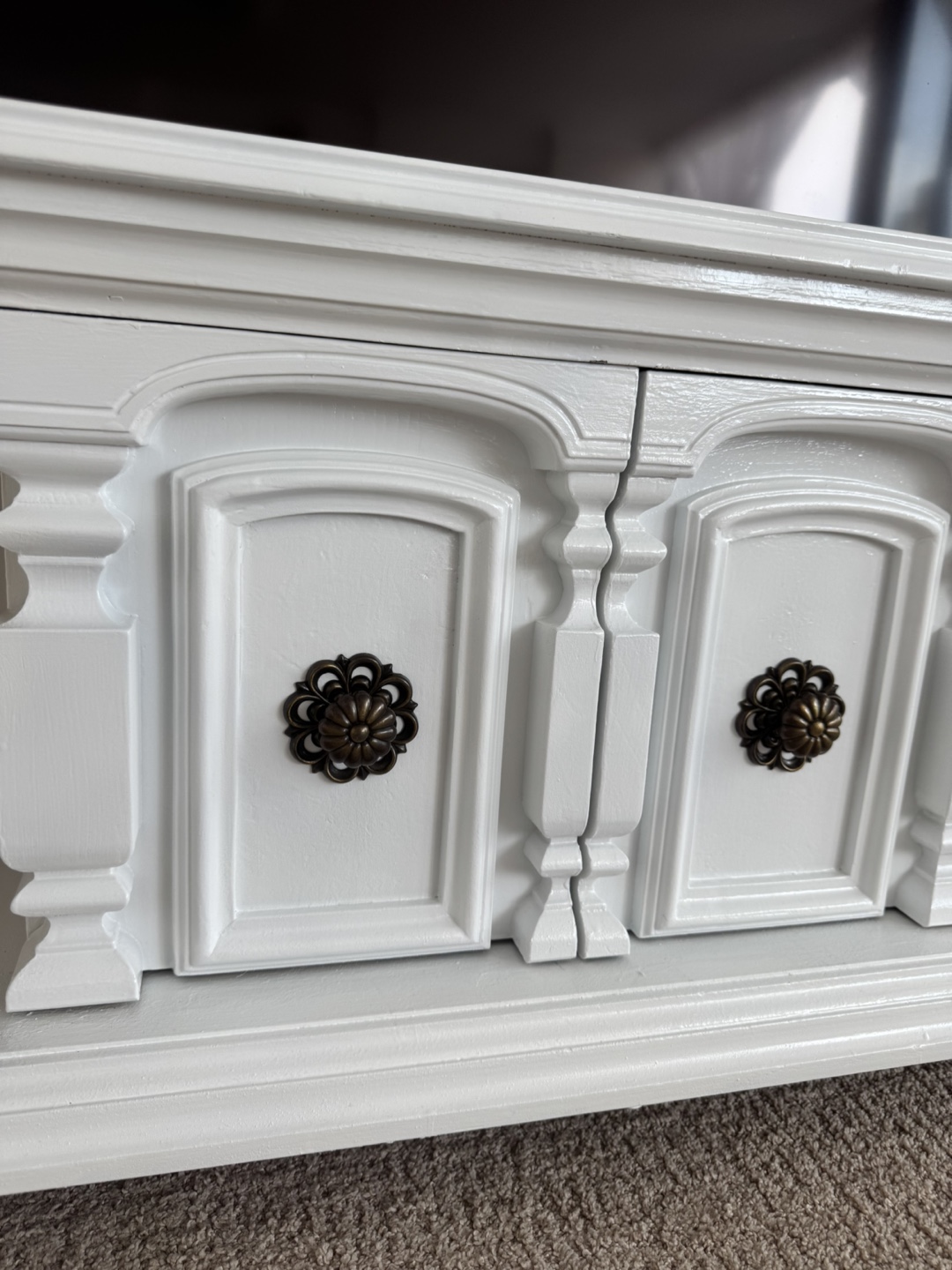 White Painted TV Stand/Console Table - photo 3