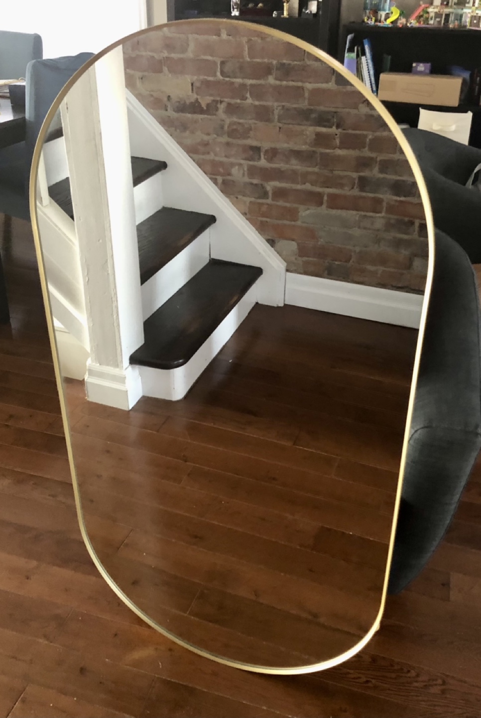 Lindbyn Mirror with gold frame - IKEA