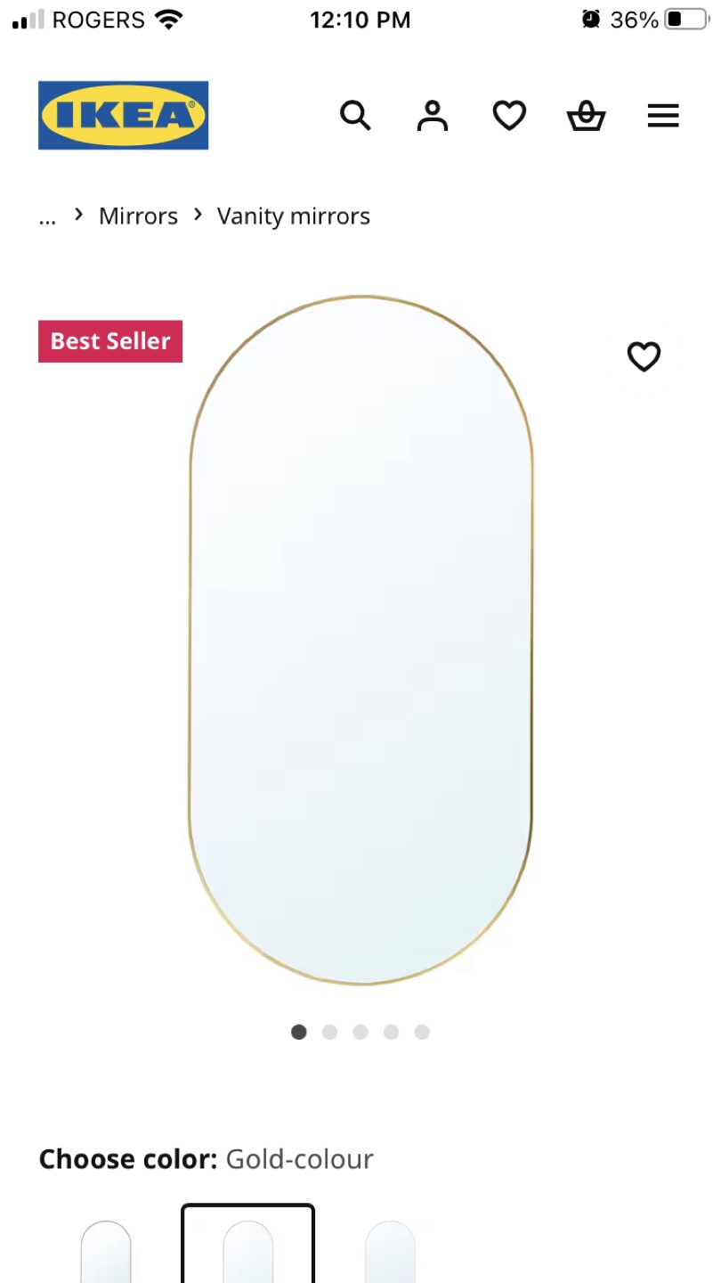 Lindbyn Mirror with gold frame - IKEA - photo 2