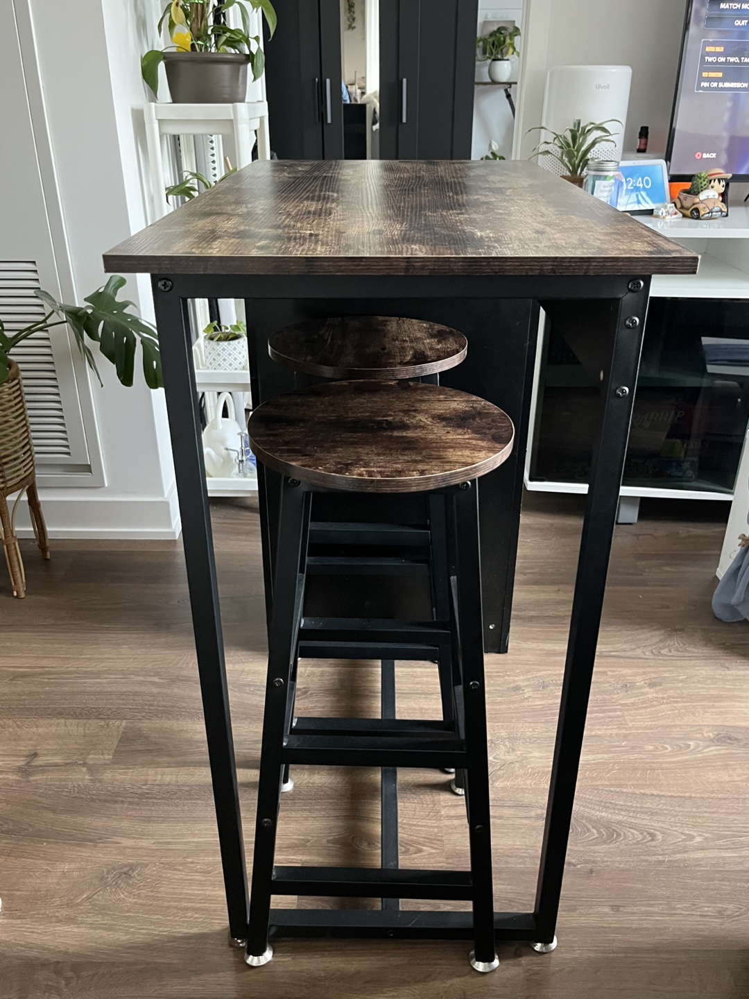 Pub Table Set with Two Stools - photo 5