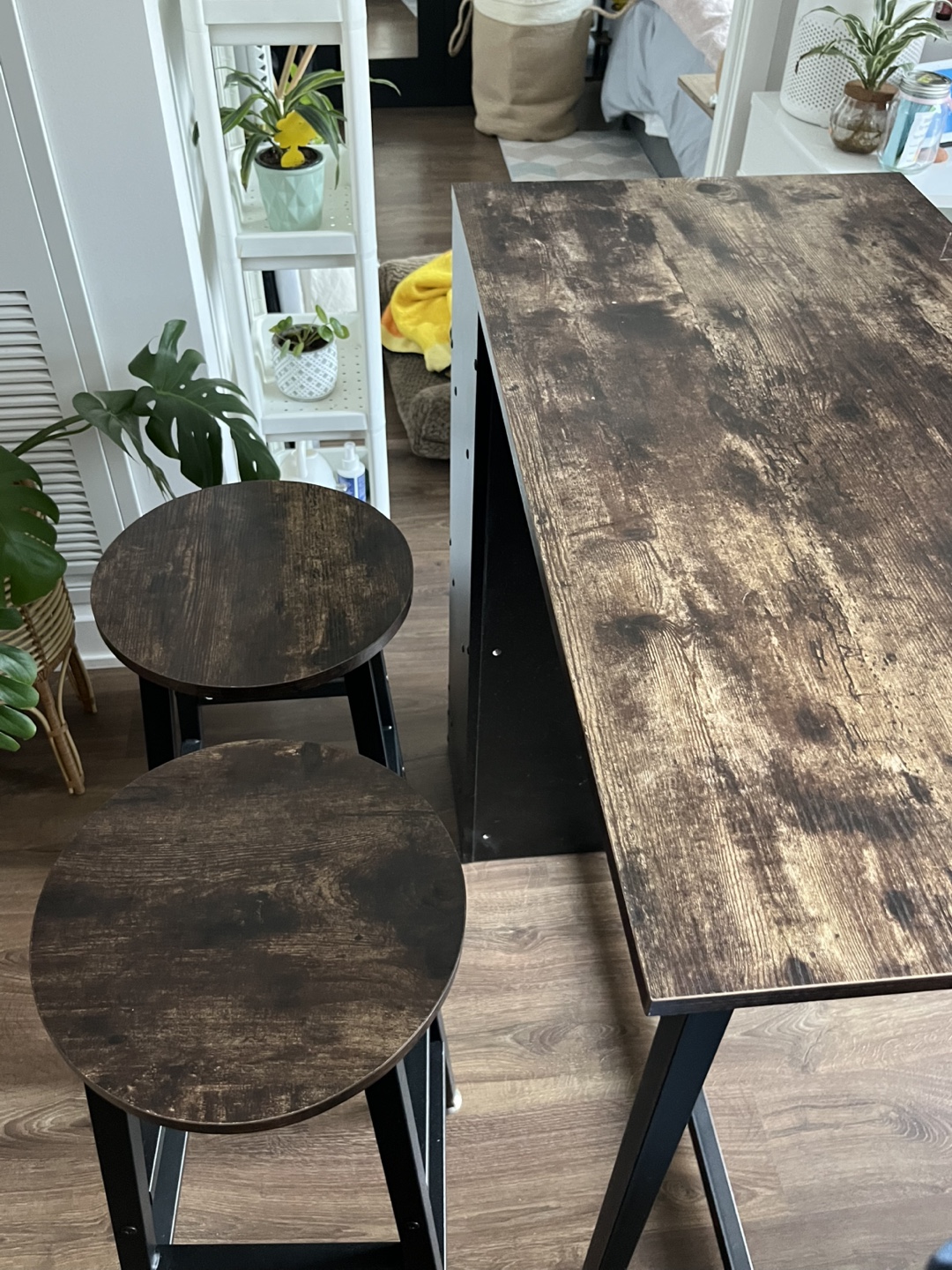 Pub Table Set with Two Stools - photo 4