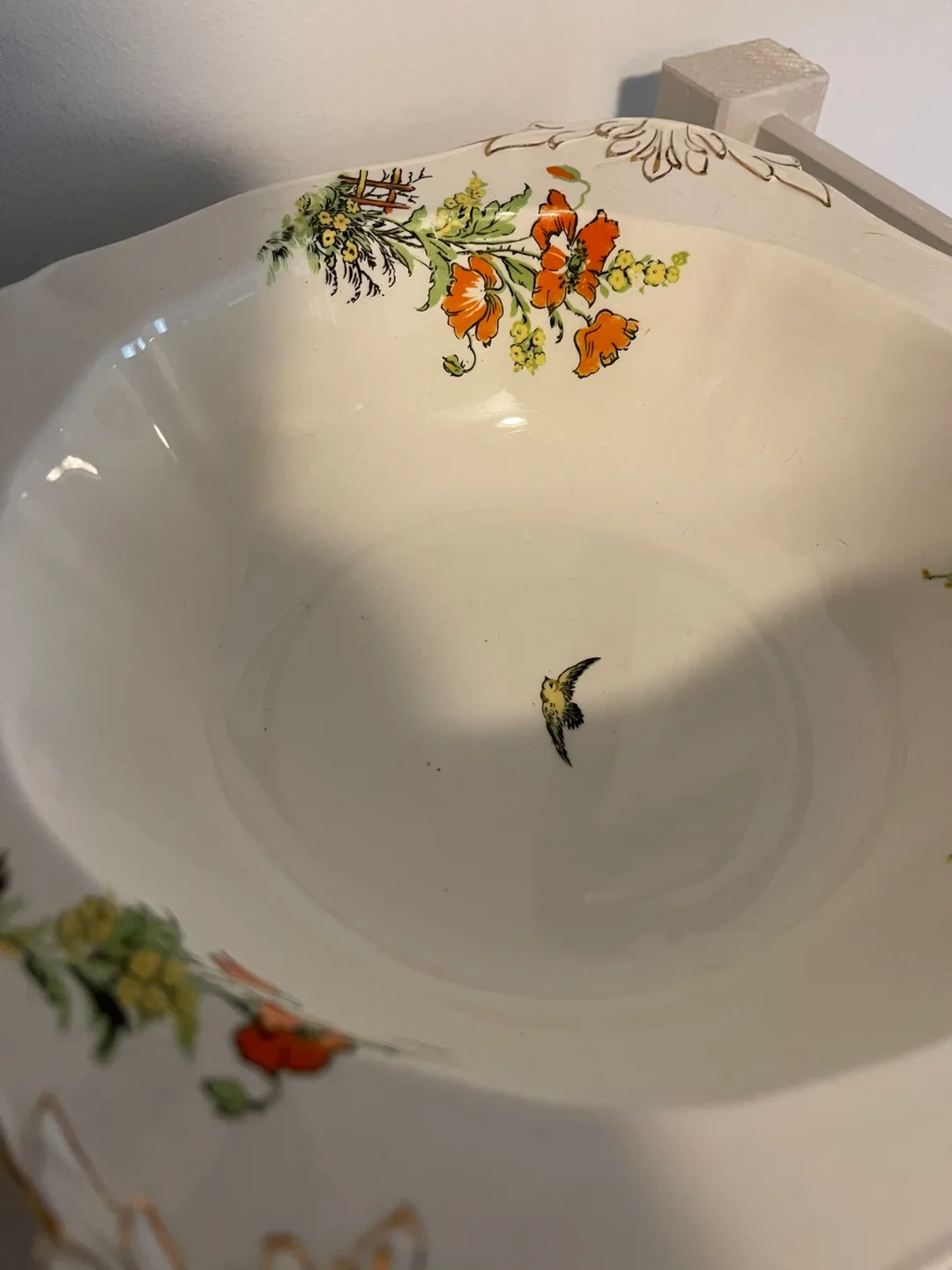 Vintage Alfred Meakin England Floral Serving Bowl image indicator(3)