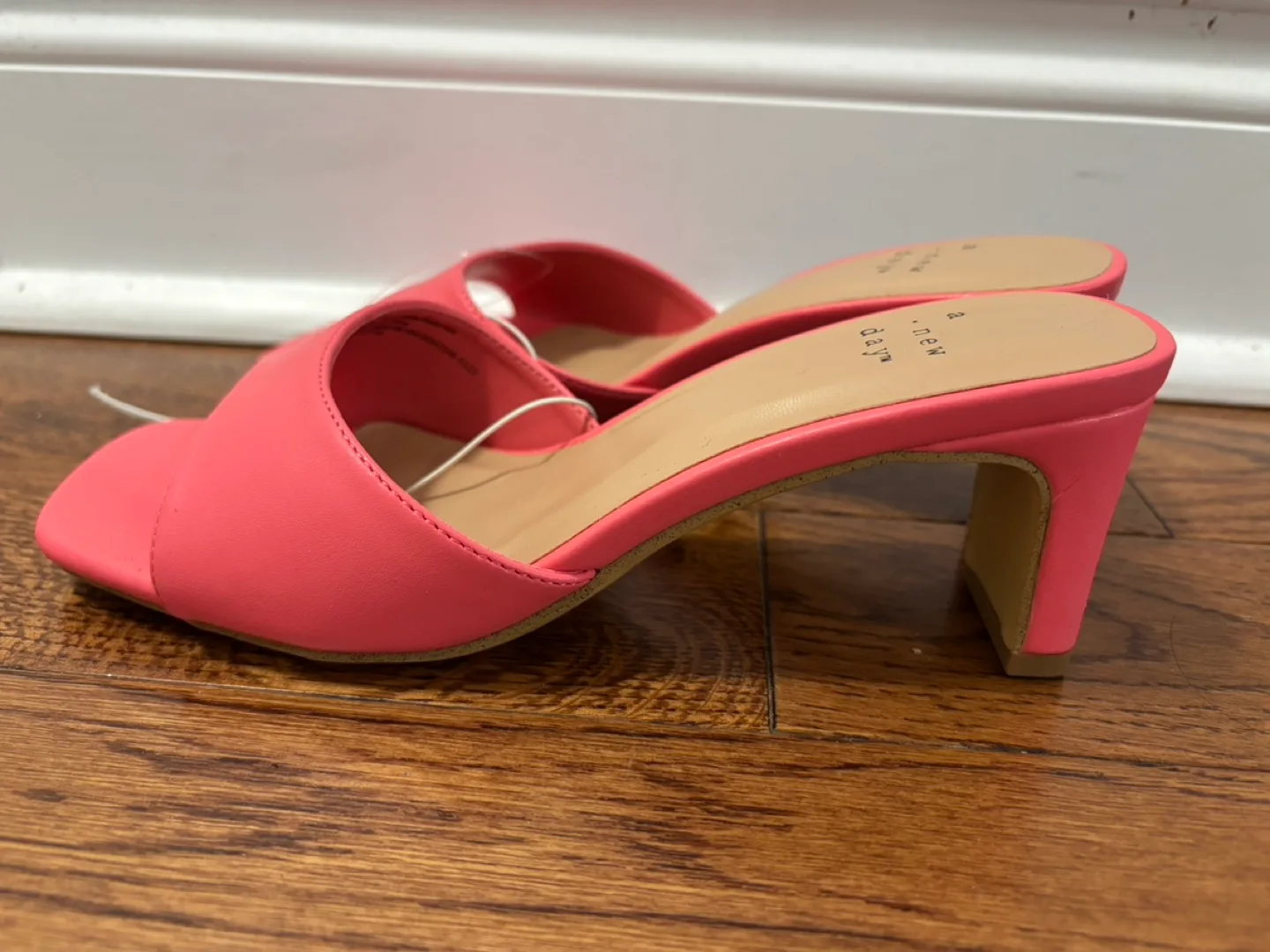A New Day Coral Pink Block Heel Mule Sandals image indicator(4)