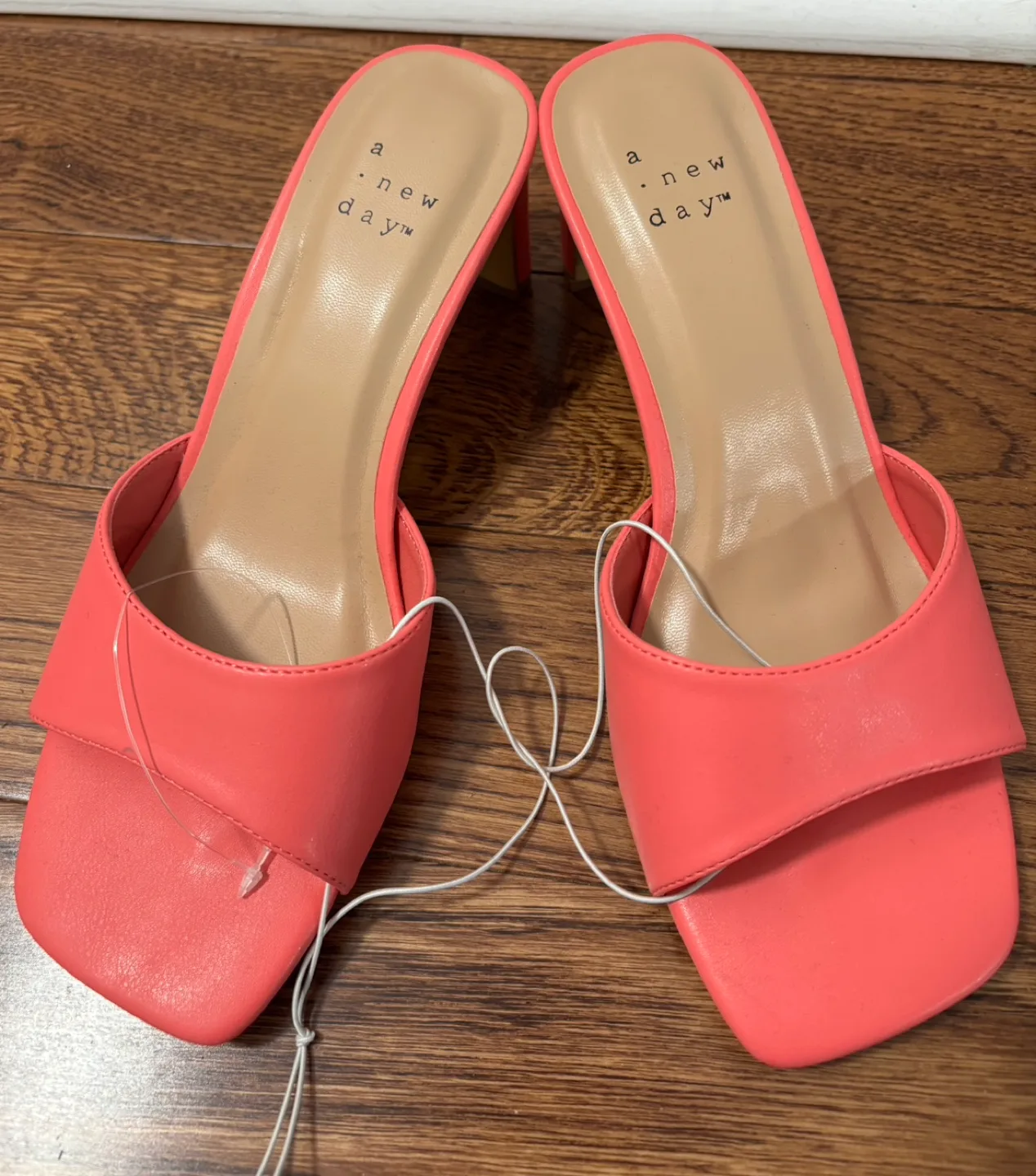 A New Day Coral Pink Block Heel Mule Sandals image indicator(2)