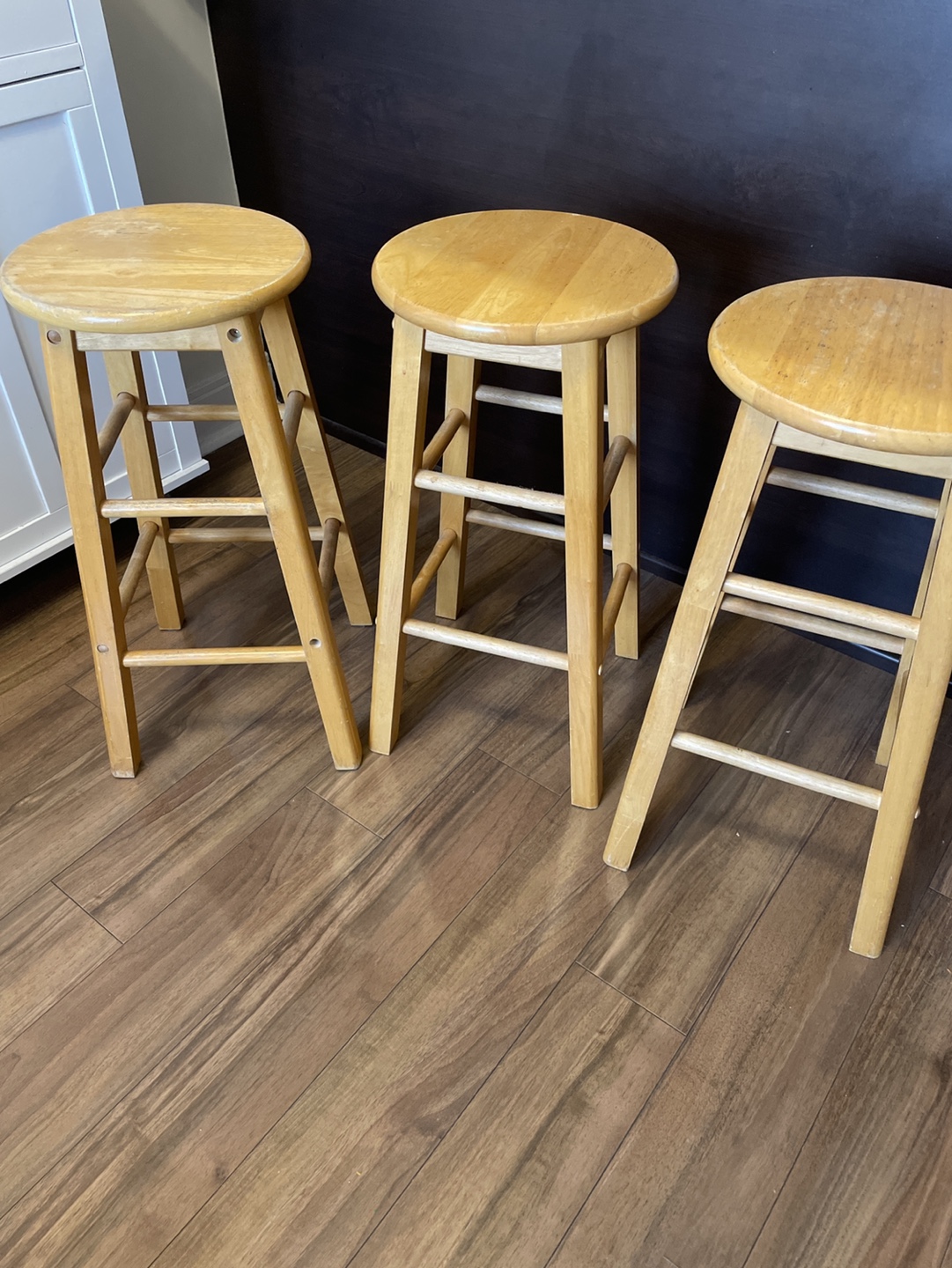 Three Wooden Stools