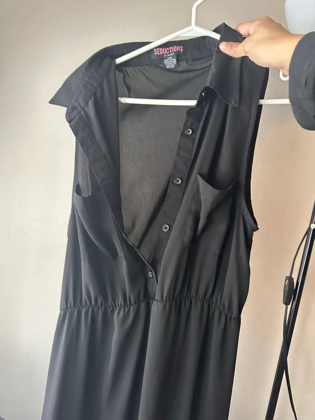 Seductions by Sirens Black Maxi Dress Size L/G image indicator(2)