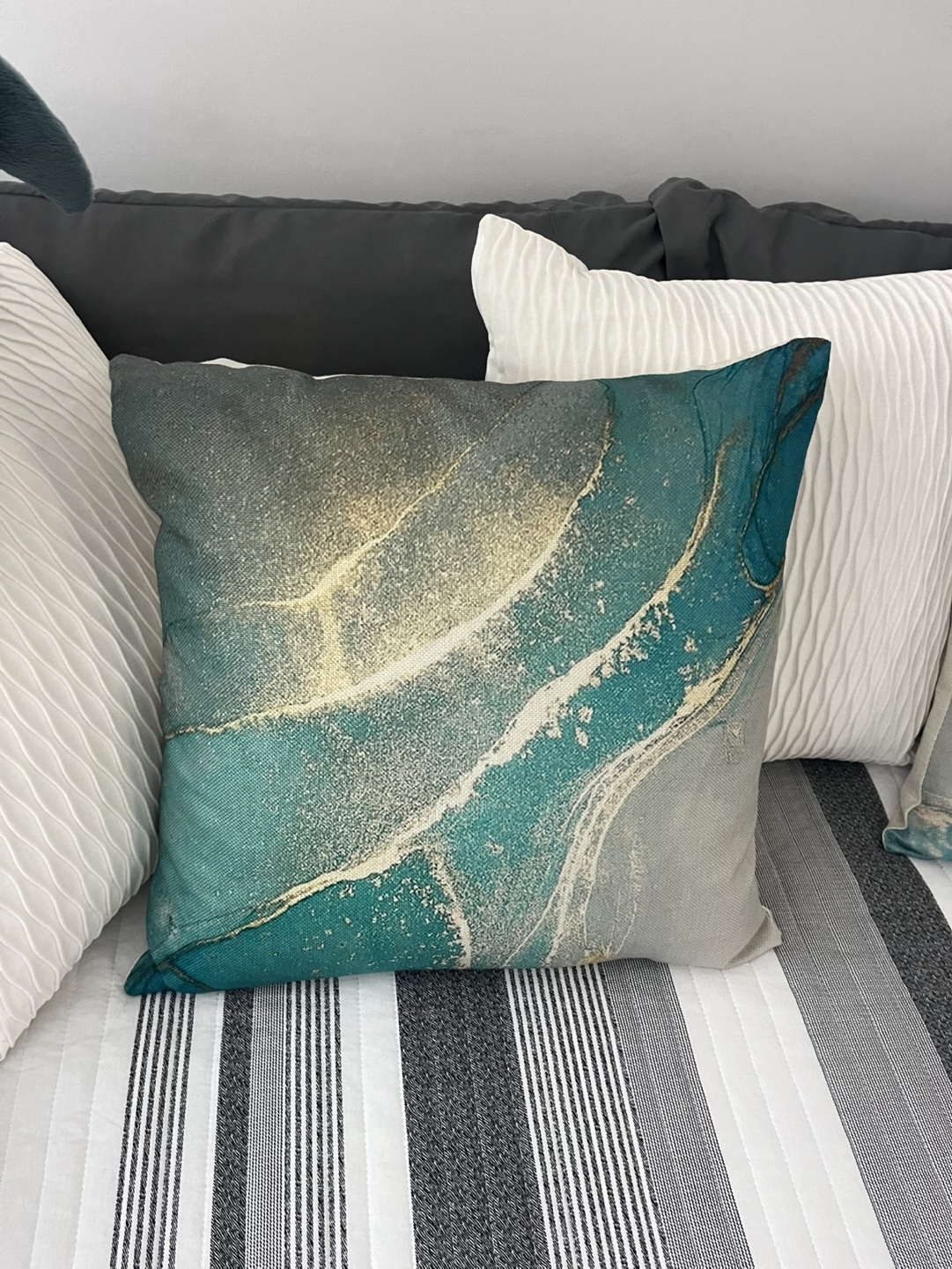 Pillow covers 4 available in each size.
