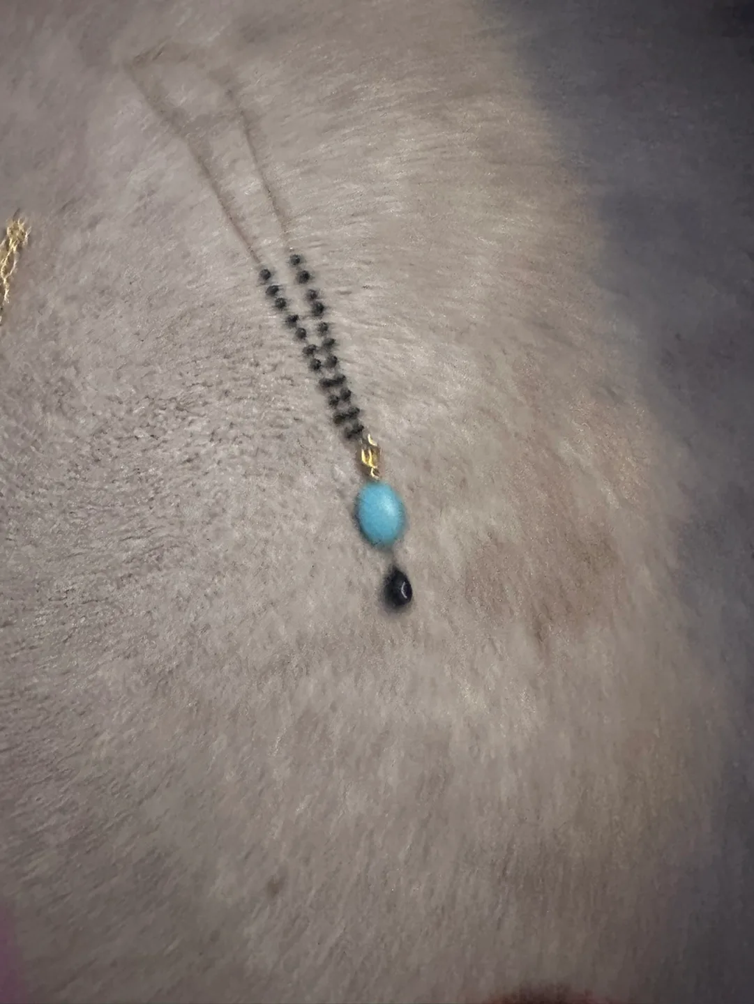 Beaded Turquoise Statement Necklace image indicator(4)