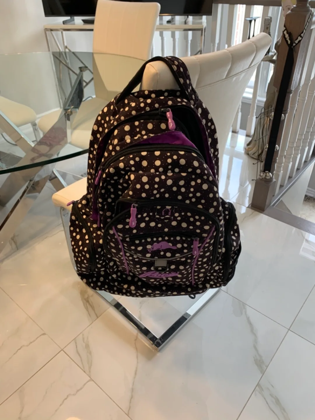Roots Backpack - Purple Polka Dot thumbnail