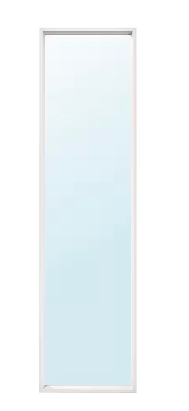 Full-Length Mirror with White Frame