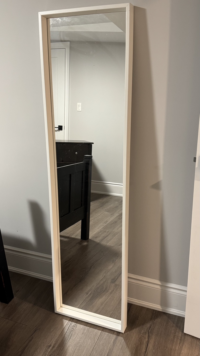 Full-Length Mirror with White Frame - photo 3
