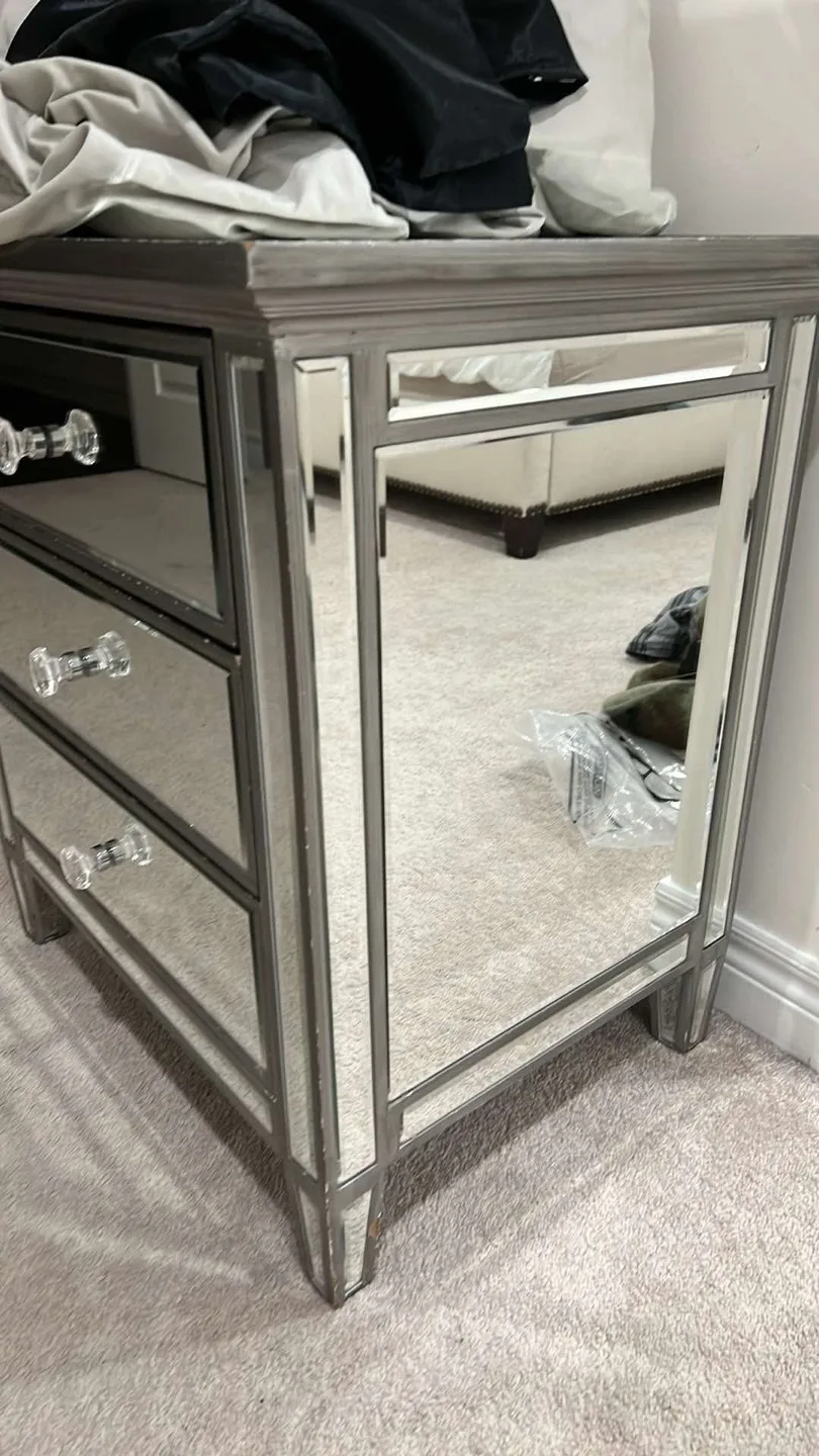 Mirrored Nightstand set of 2 for $350 image indicator(4)