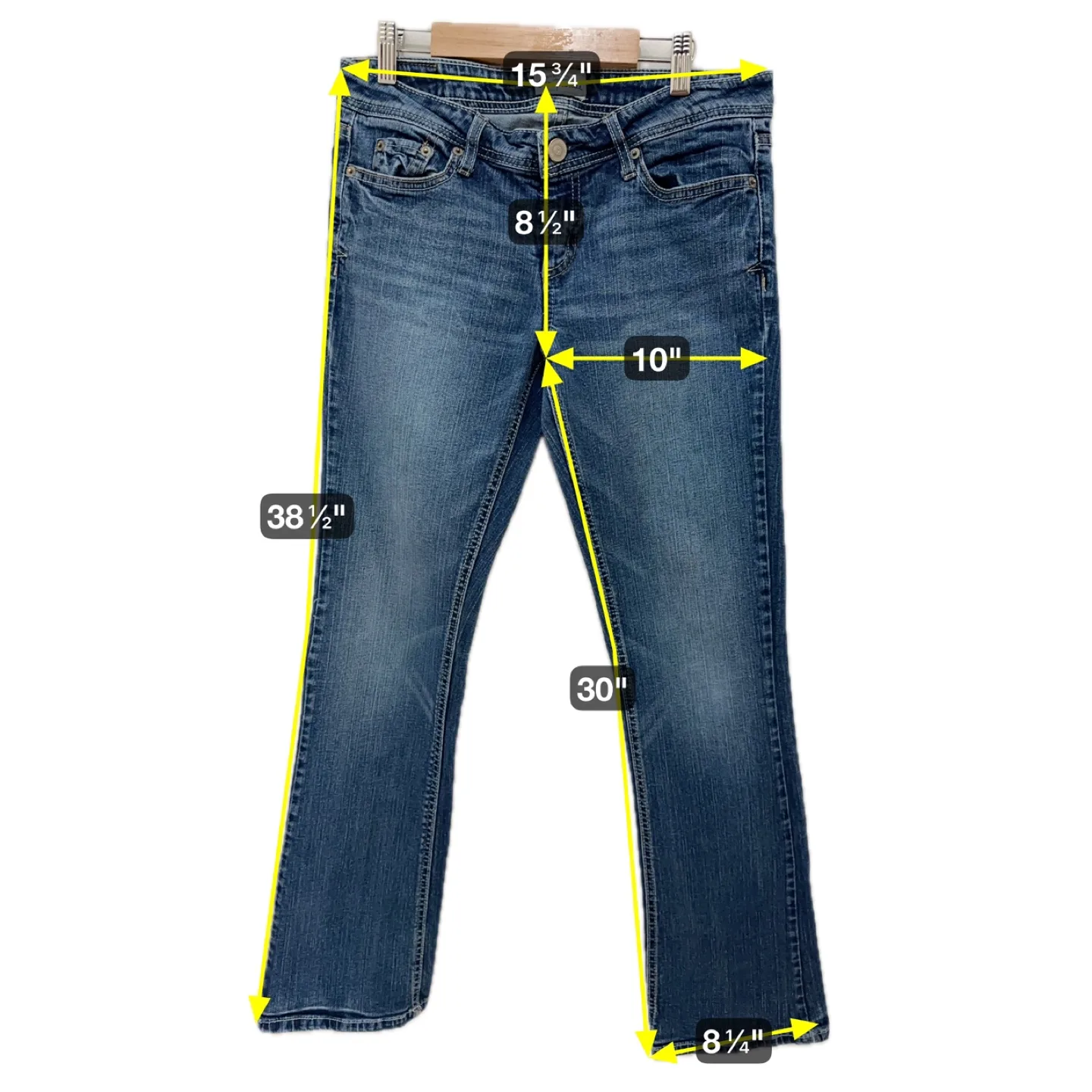 Aeropostale Chelsea Boot Cut Medium Wash Sz 9/10 Reg image indicator(2)