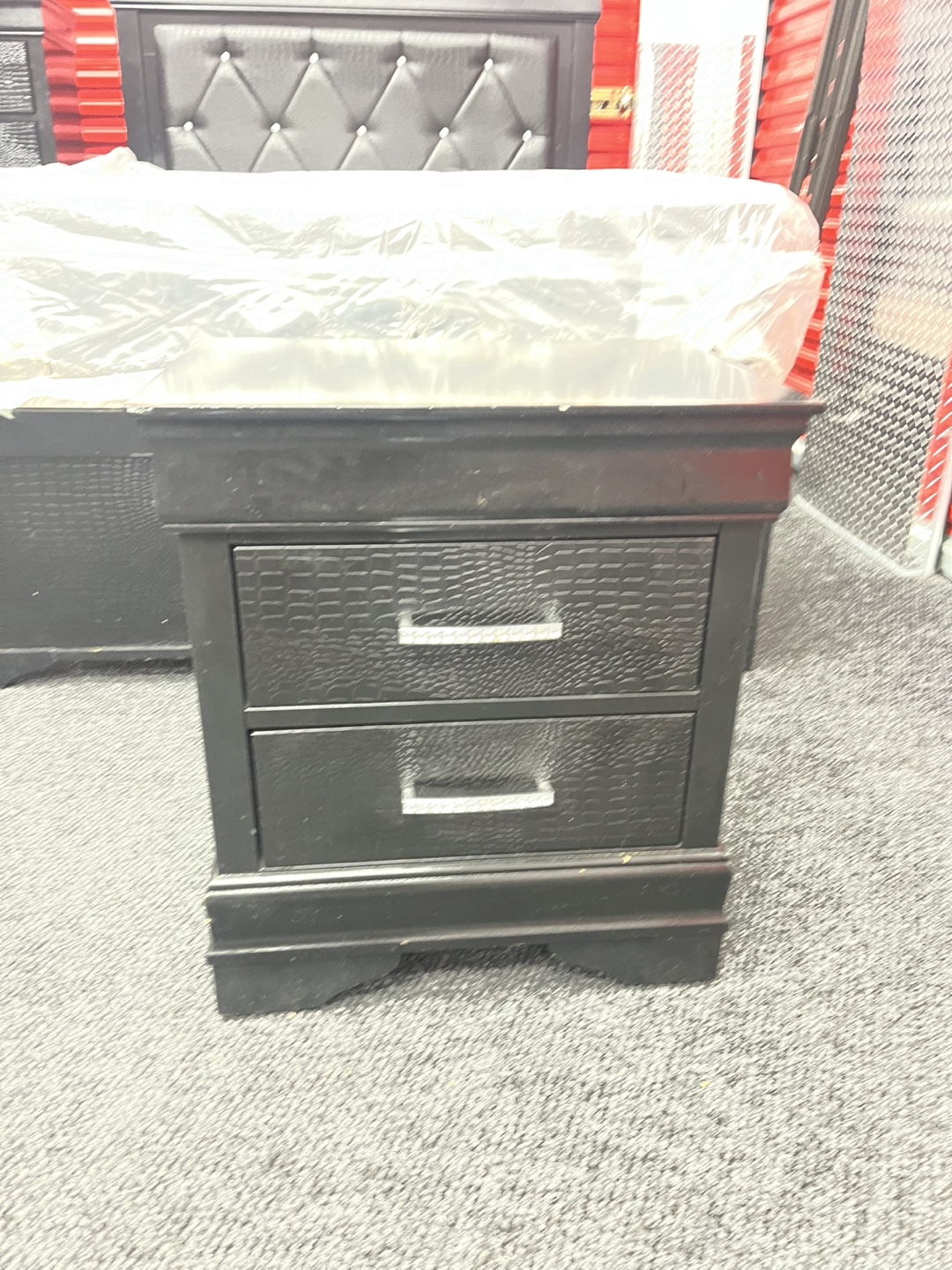 Black Bedroom Set with Nightstand - photo 3