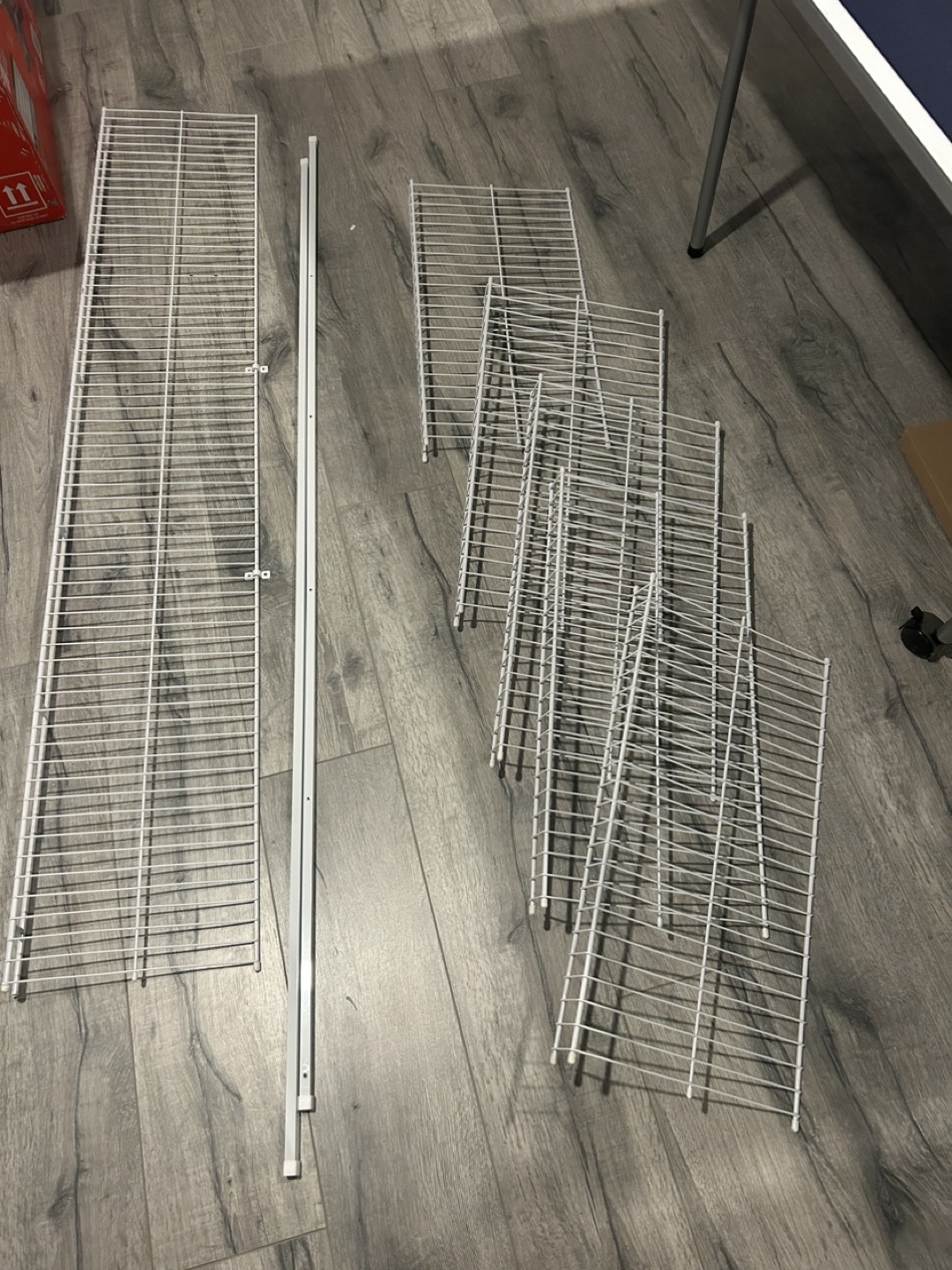 White wire shelving