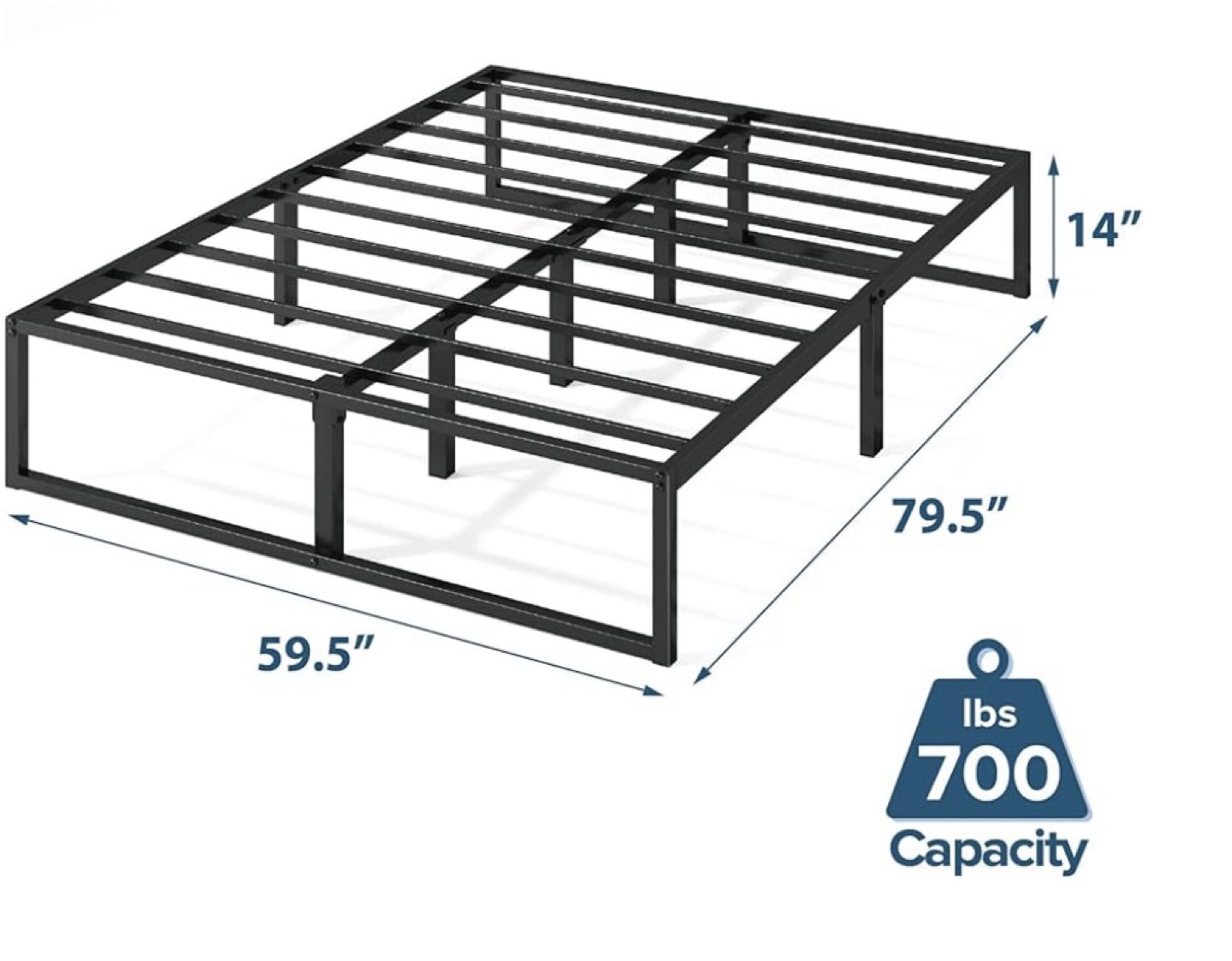Queen Metal Bed Frame - photo 2
