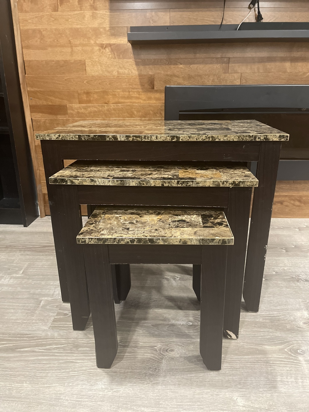 Nested Coffee Table Set with Marble Top