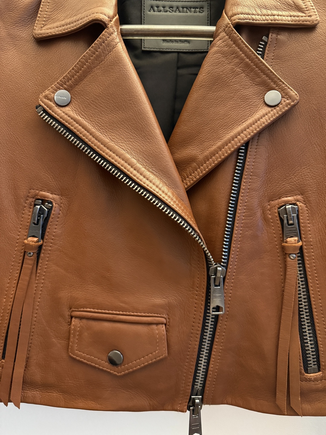 NWOT All Saints Elora Cropped Biker Jacket, US 4 - photo 3
