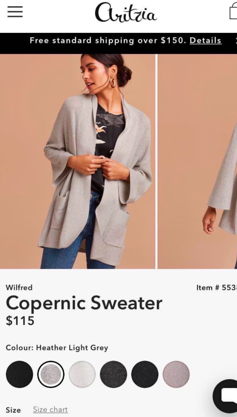 Aritzia Wilfred Coppernic Sweater Cardigan - Size XXS - photo 3