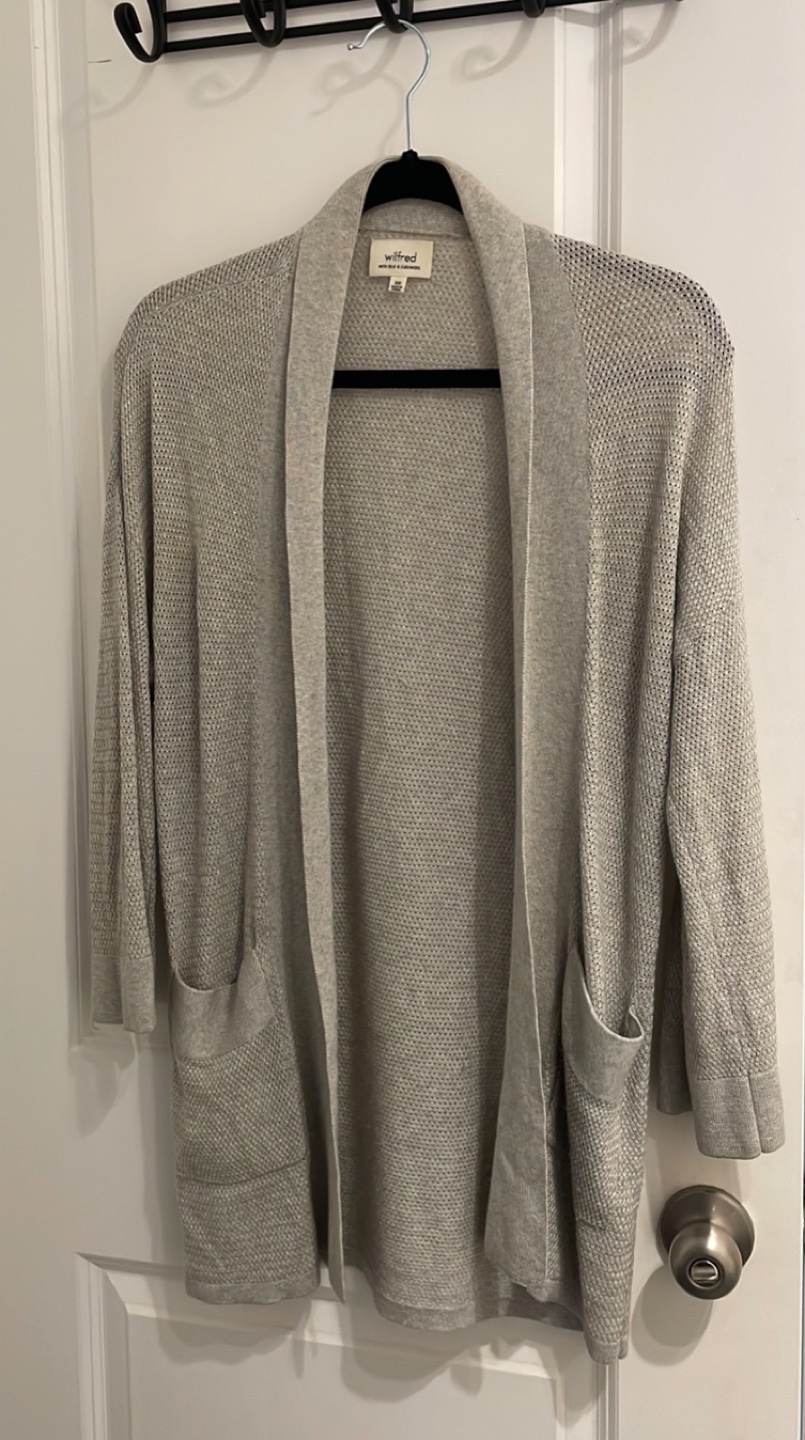 Aritzia Wilfred Copernic Sweater - Heather Light Grey