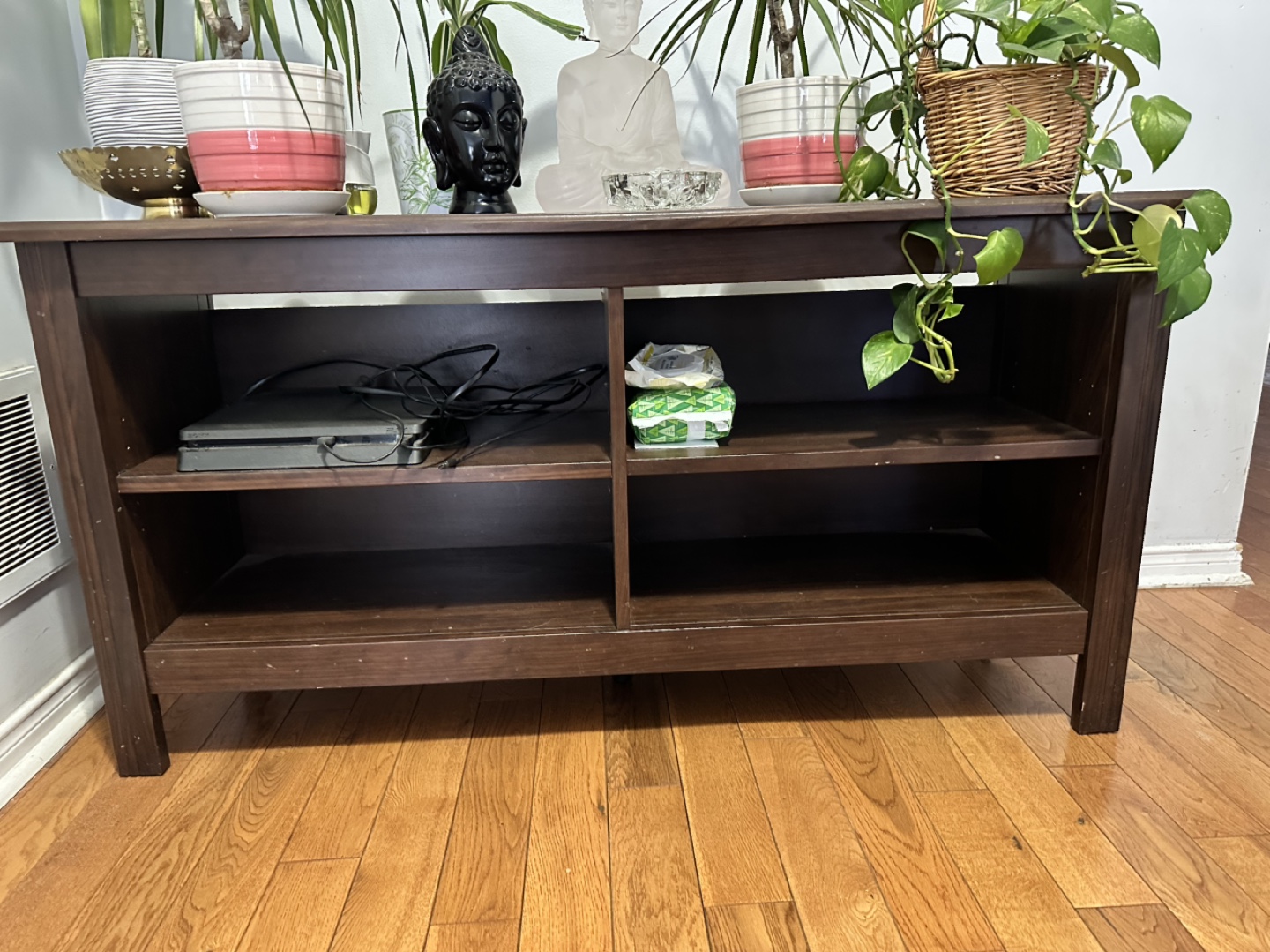 Dark Brown Wooden Media Console
