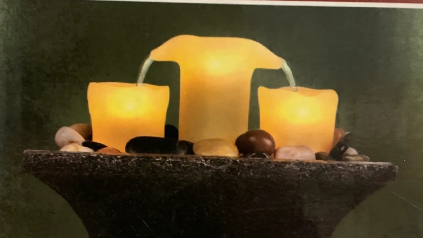 NEW Sarah Peyton Home LED Candle Water Fountain image indicator(2)