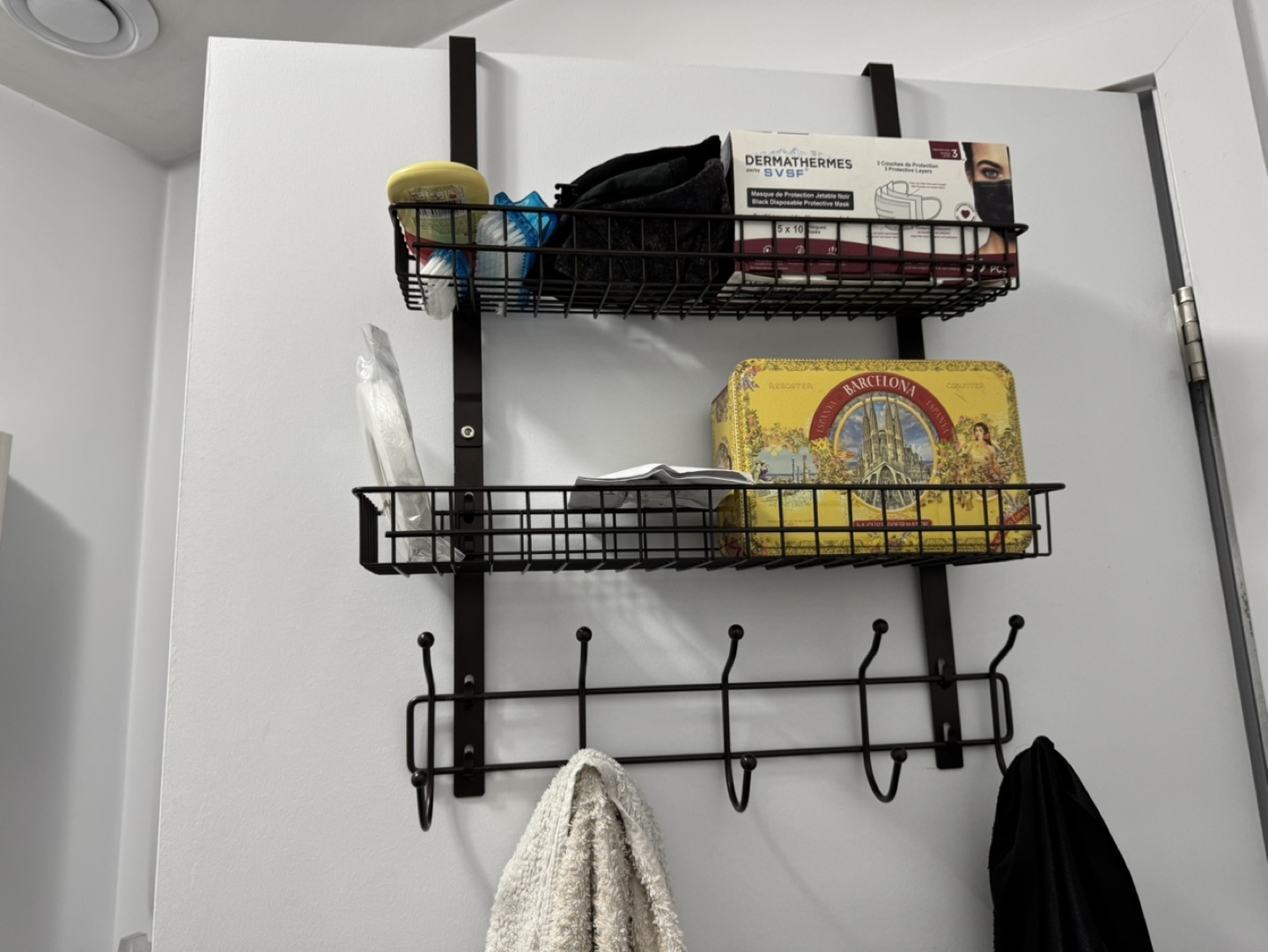Over-the-door organizer with hooks