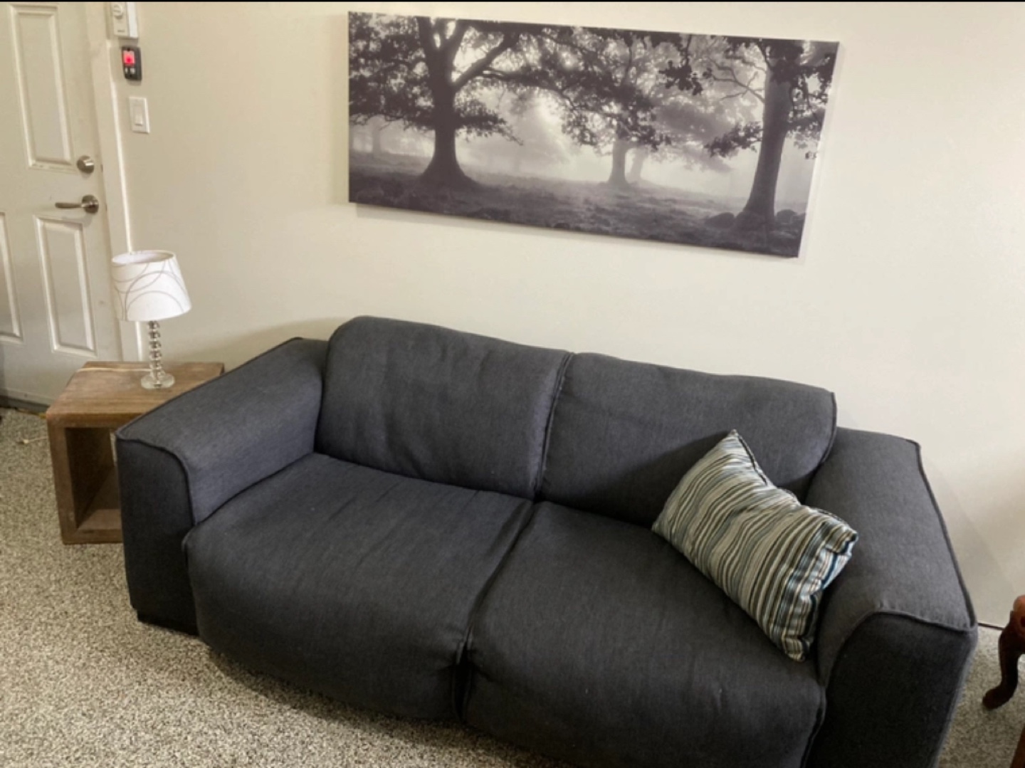Dark Grey Fabric Sofa