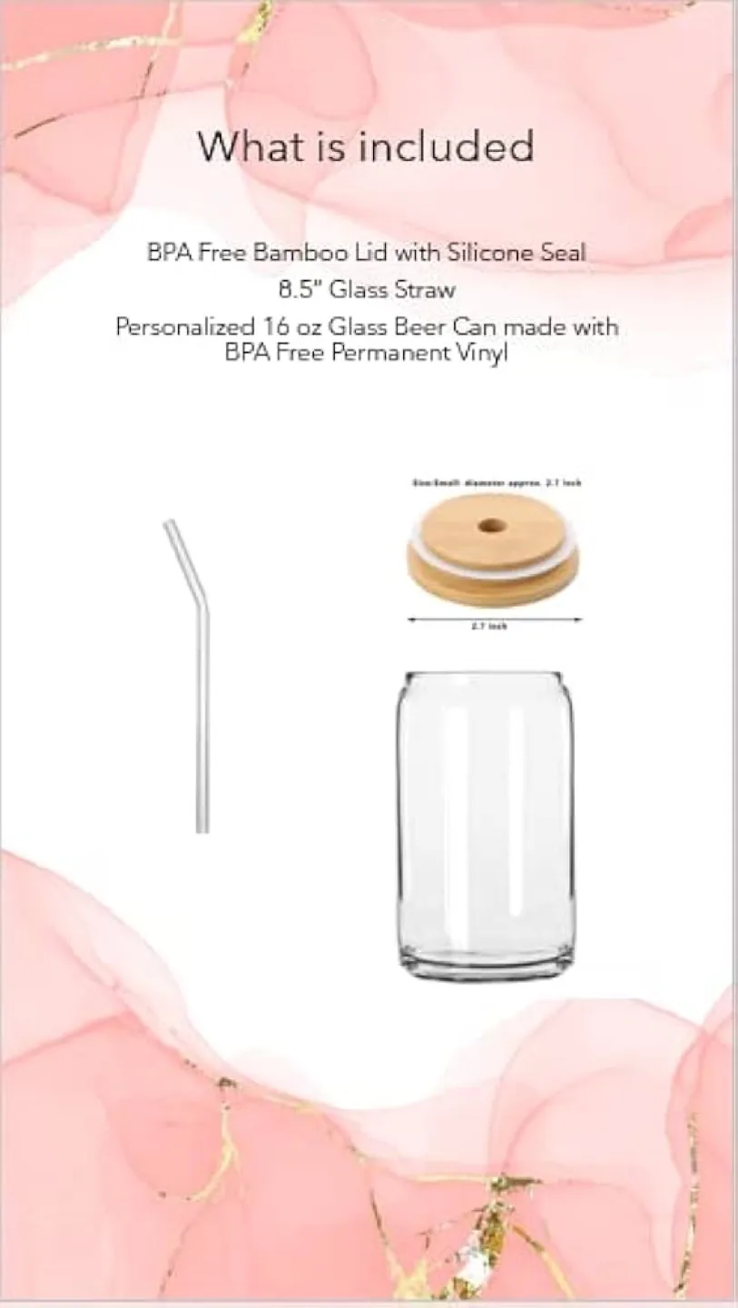 🍓NEW in Box 16 oz Bamboo Arcoroc Glass Cup Smoothies etc image indicator(2)