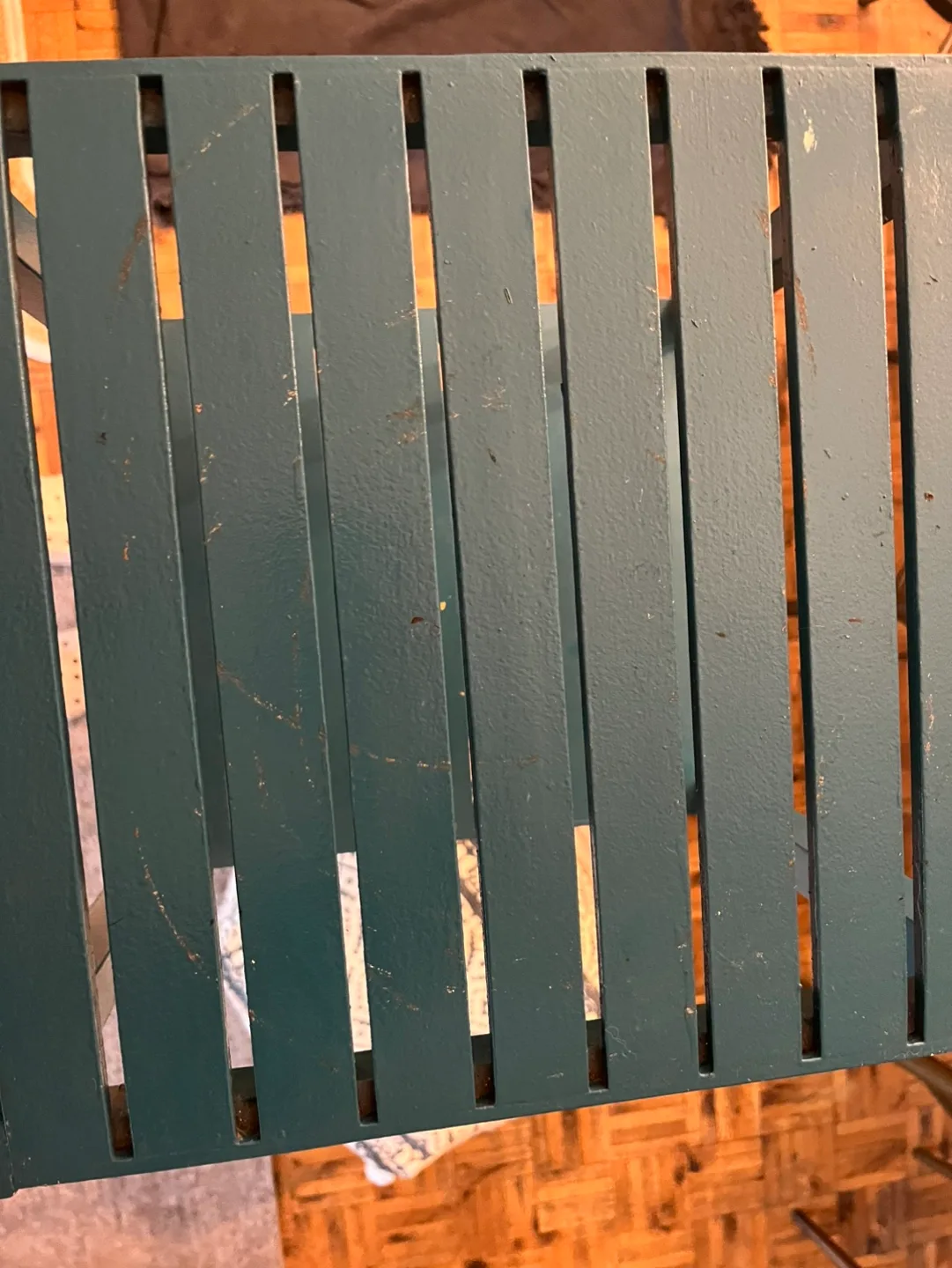 Teal Painted 4-Tier Shelf Storage image indicator(3)