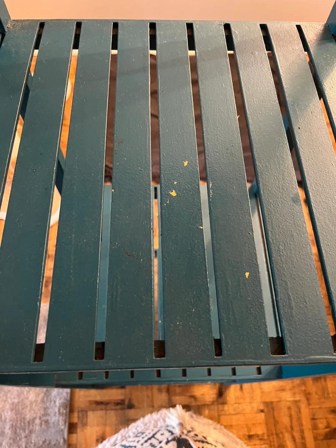 Teal Painted 4-Tier Shelf Storage image indicator(4)