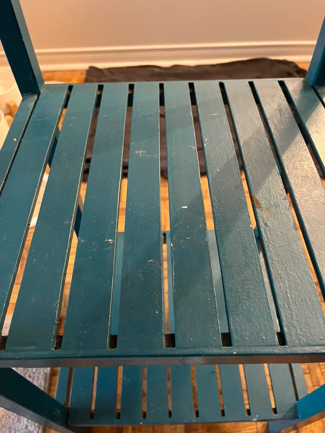 Teal Painted 4-Tier Shelf Storage image indicator(5)