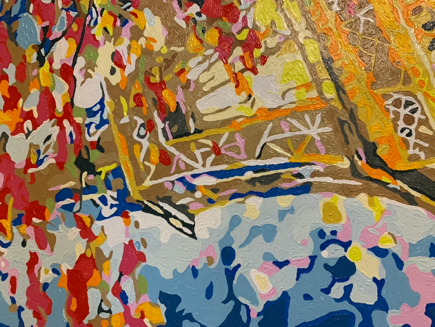 Framed oil paint-painting on canvas image indicator(2)