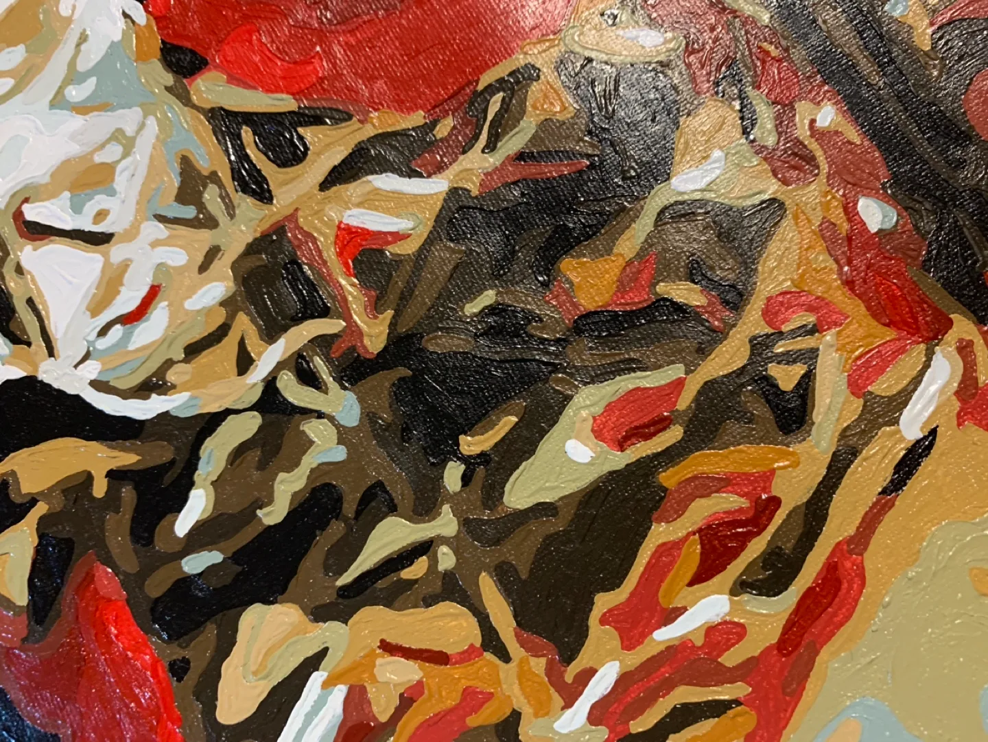 Oil paint-painting on canvas image indicator(2)