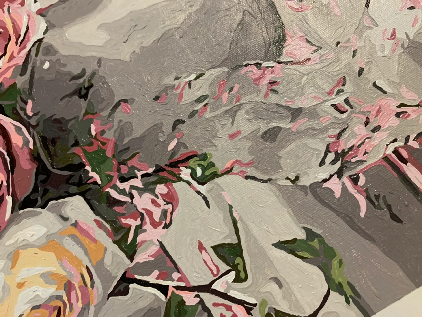 Oil paint-painting on canvas image indicator(2)