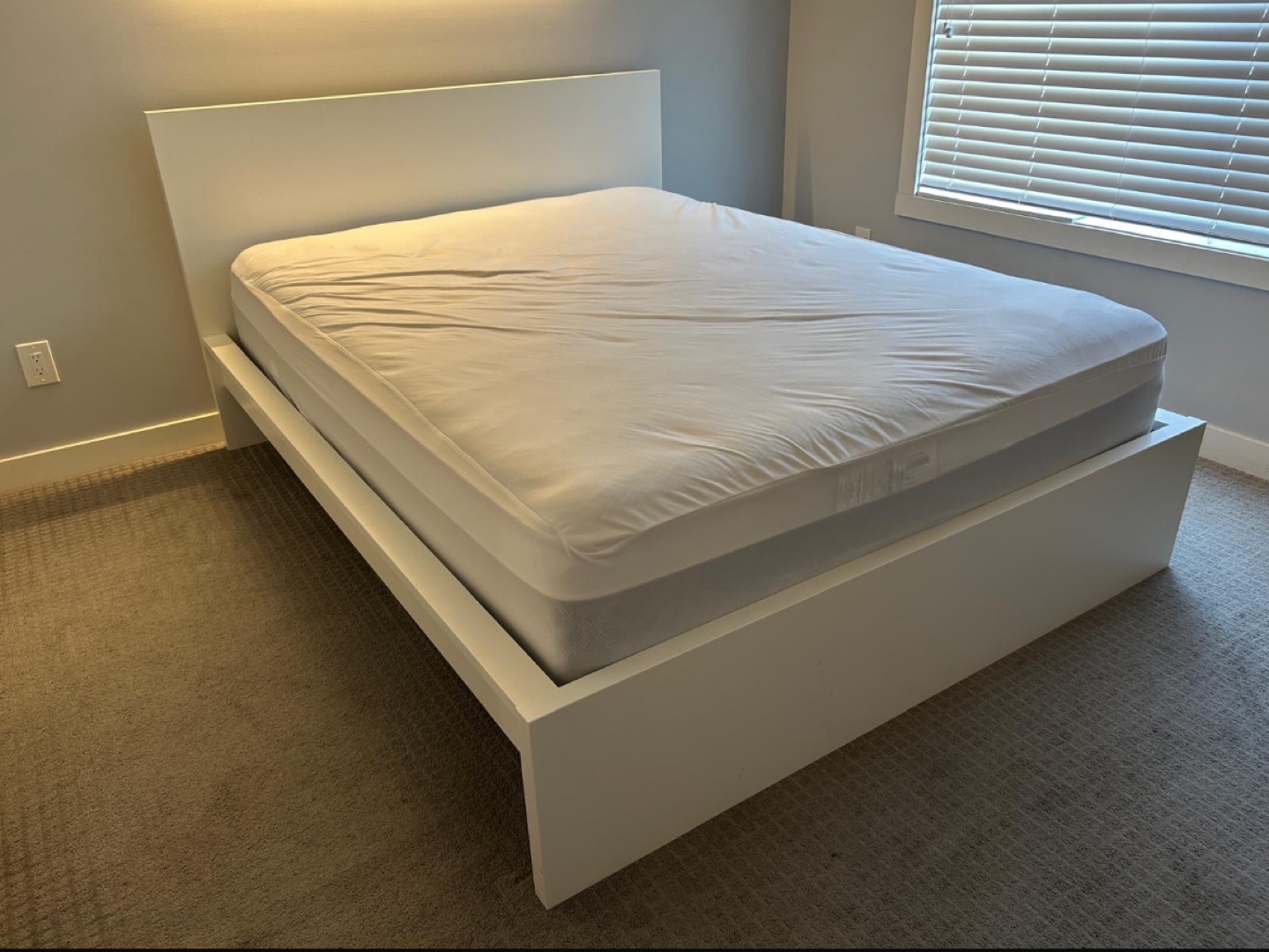 IKEA White Malm Queen Bed Frame