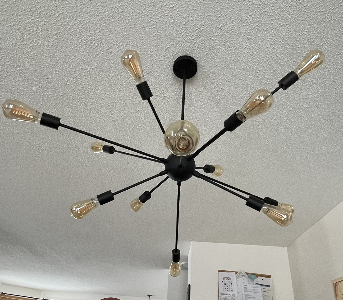 Mid-Century Modern 12-Light Chandelier