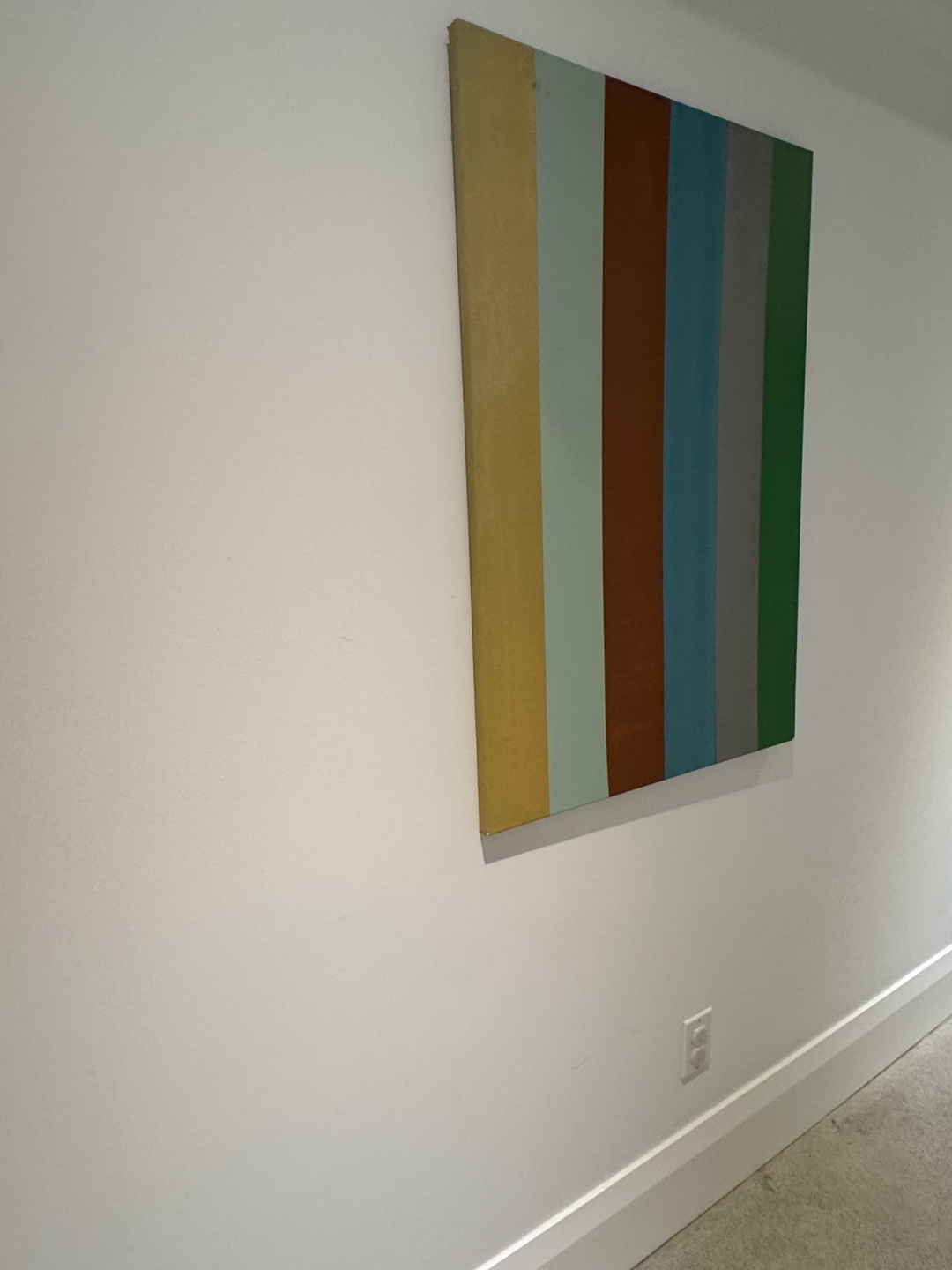 Abstract Vertical Stripe Canvas Wall Art - photo 2